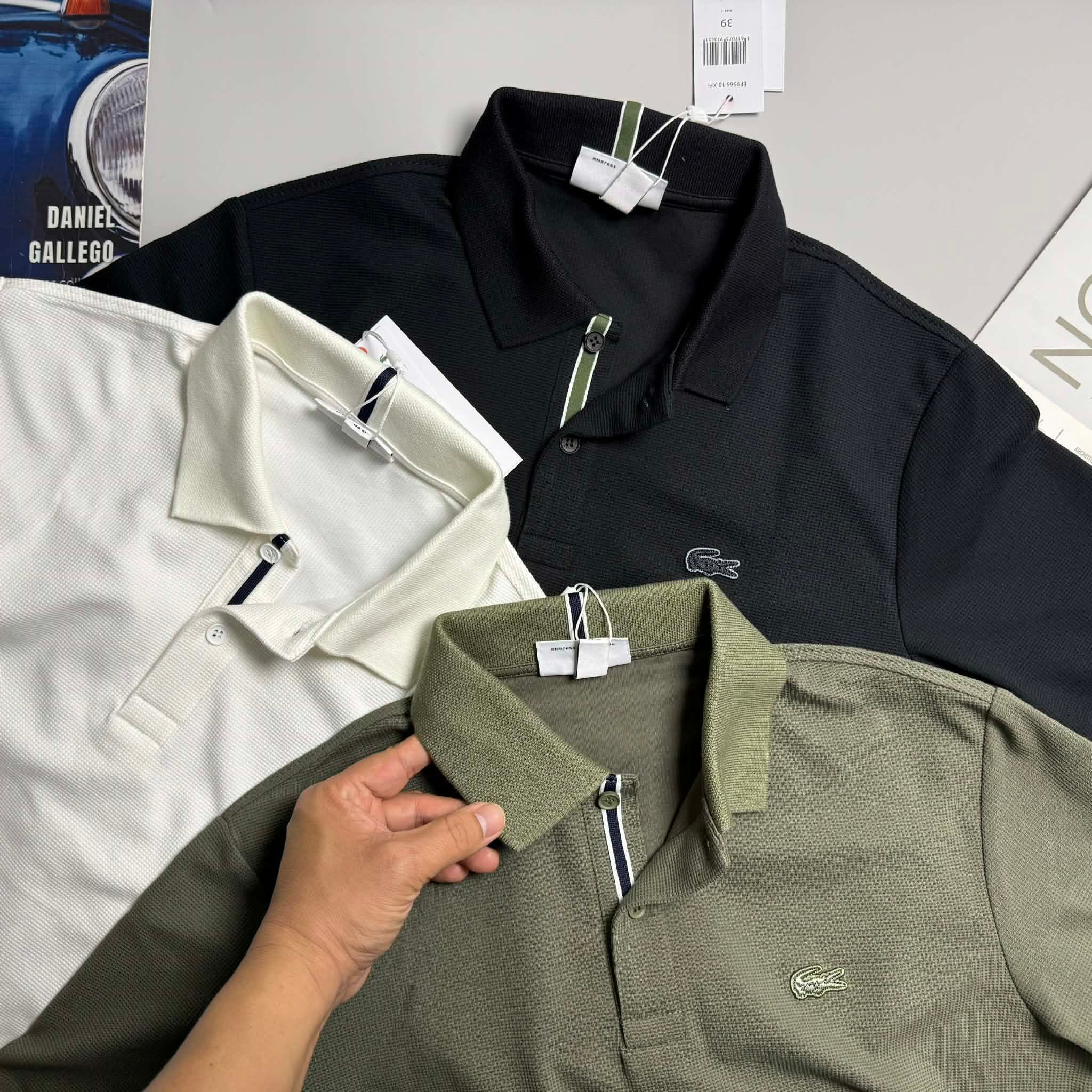 POLO LA.COSTE VẠCH KẺ CỔ & TAY SLIM 7622