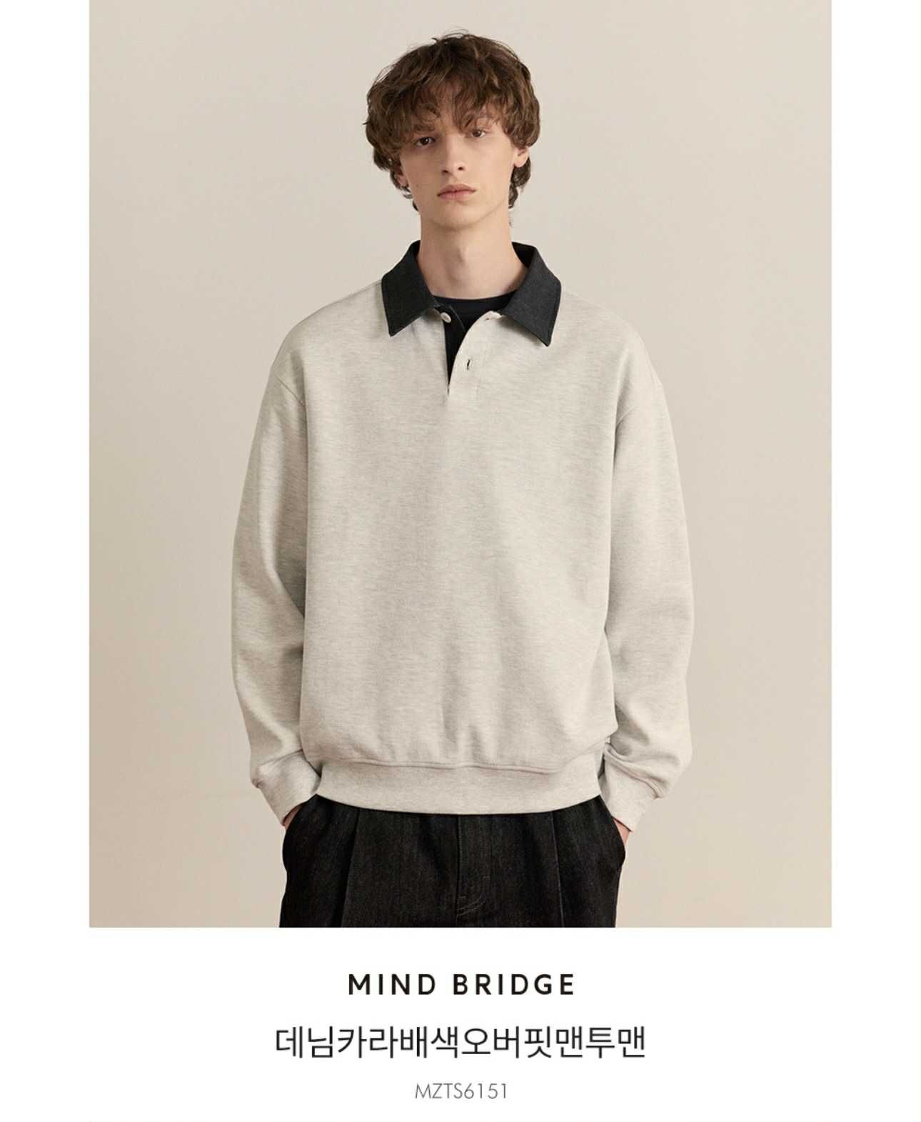 POLO NỈ DT MIND.BRIDGE PHỐI CỔ VẢI JEAN 6124