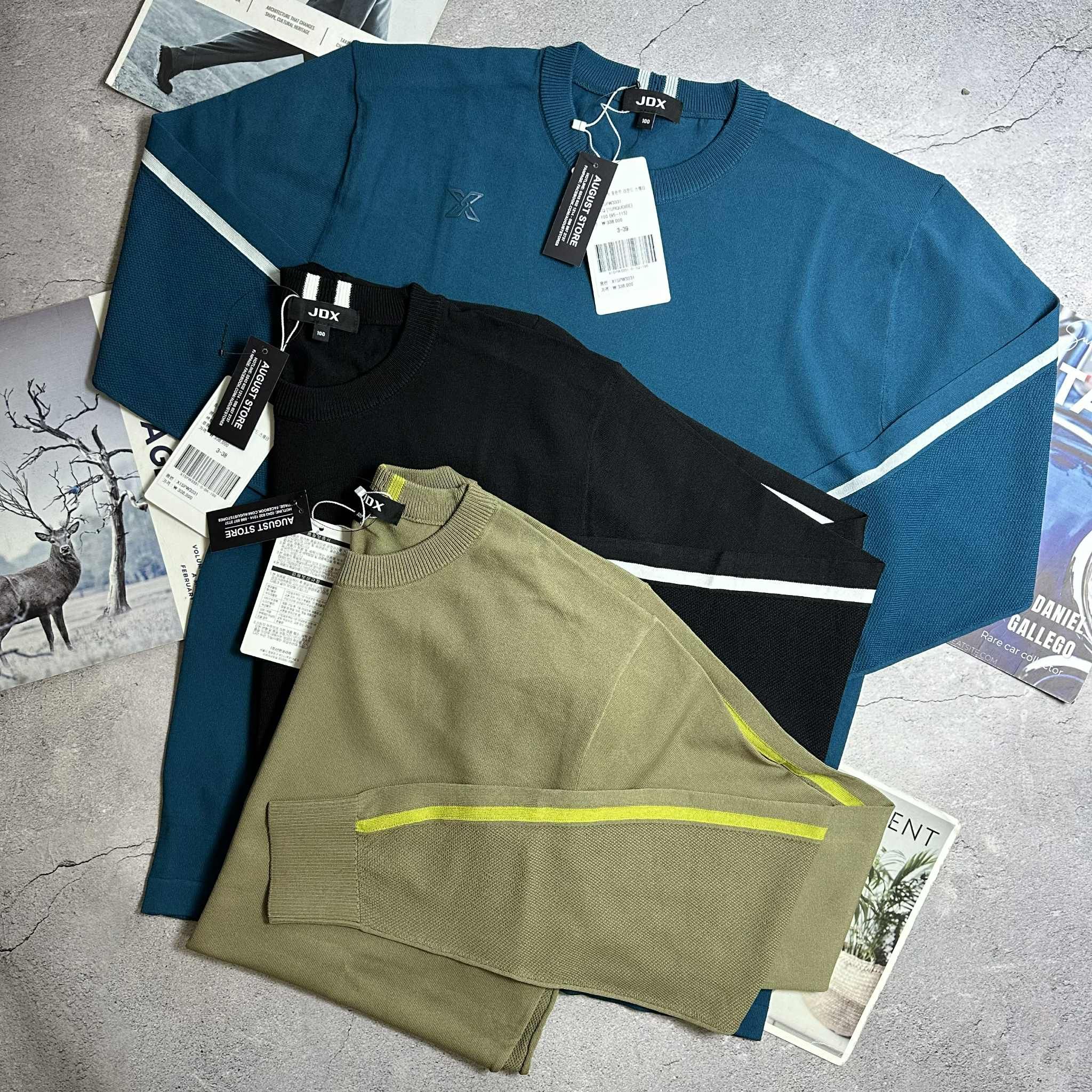 ÁO LEN J.D.X GOLF TAY VIỀN SỌC 3314