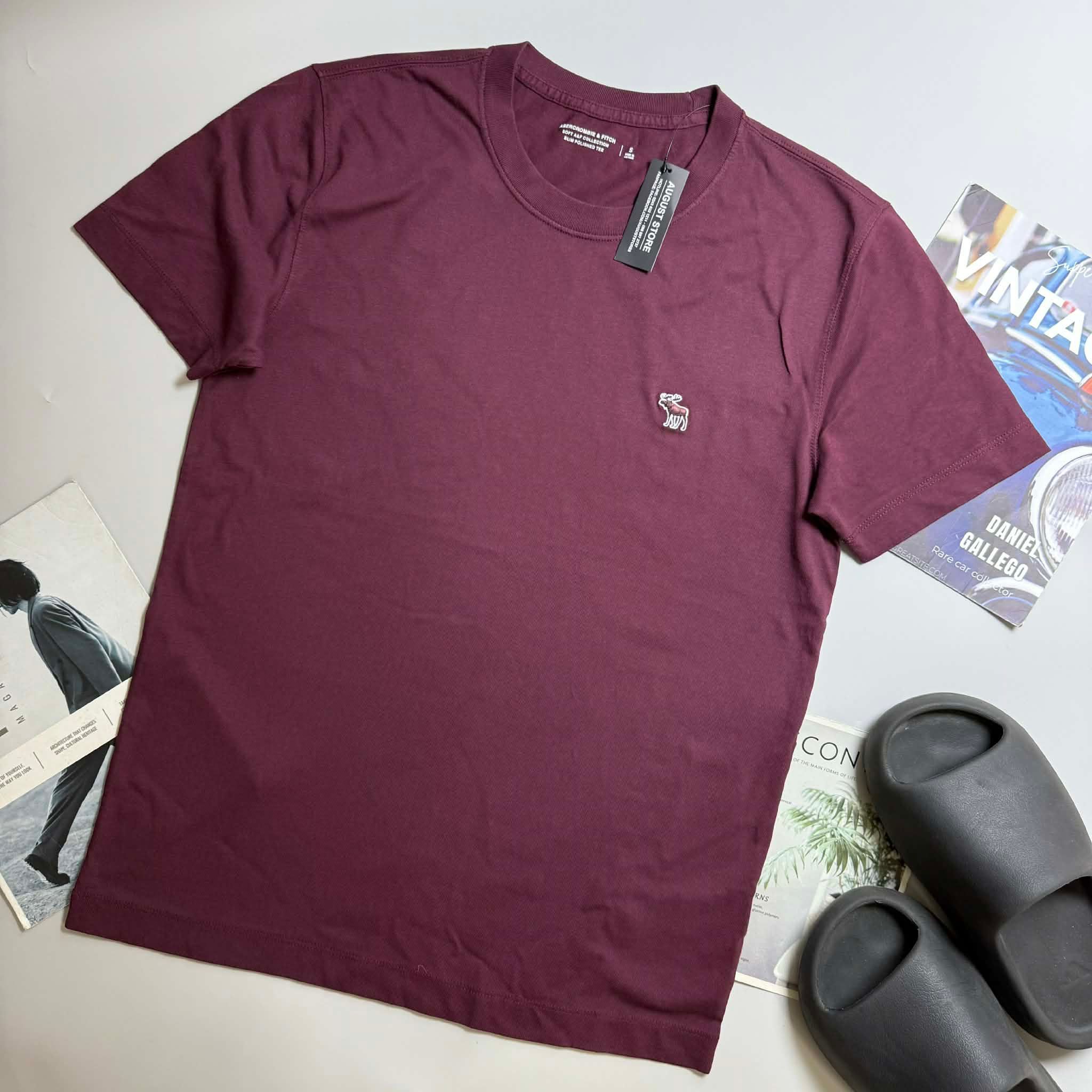 ÁO CỔ TRÒN ABER SLIM LOGO THÊU 6266