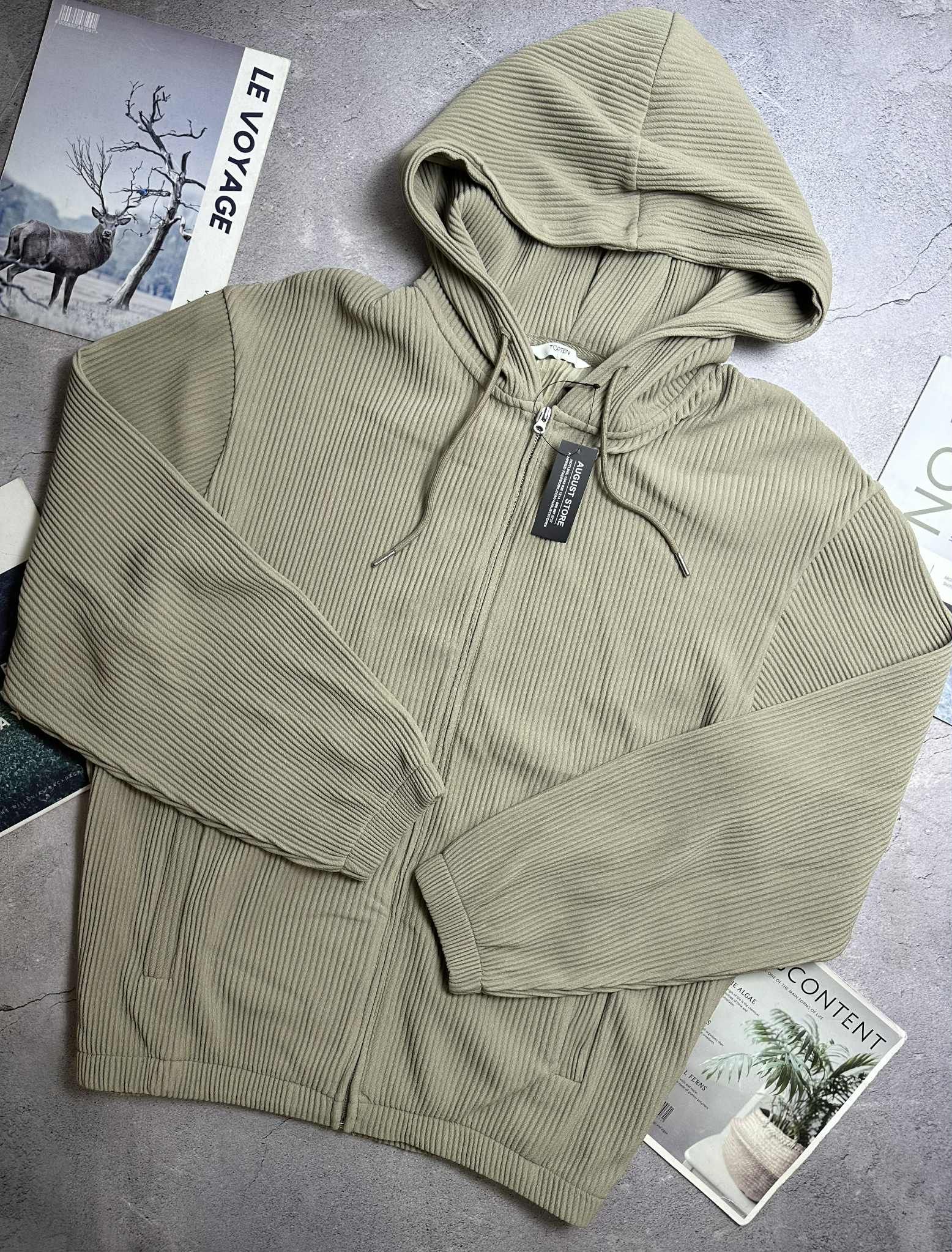 AK NỈ MŨ VẢI XỐP VÂN SỌC TOP.TEN 2908