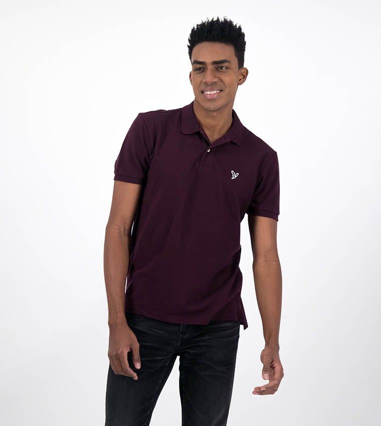 POLO AE TRƠN MÀU LOGO NGỰC STANDARD FIT 7729