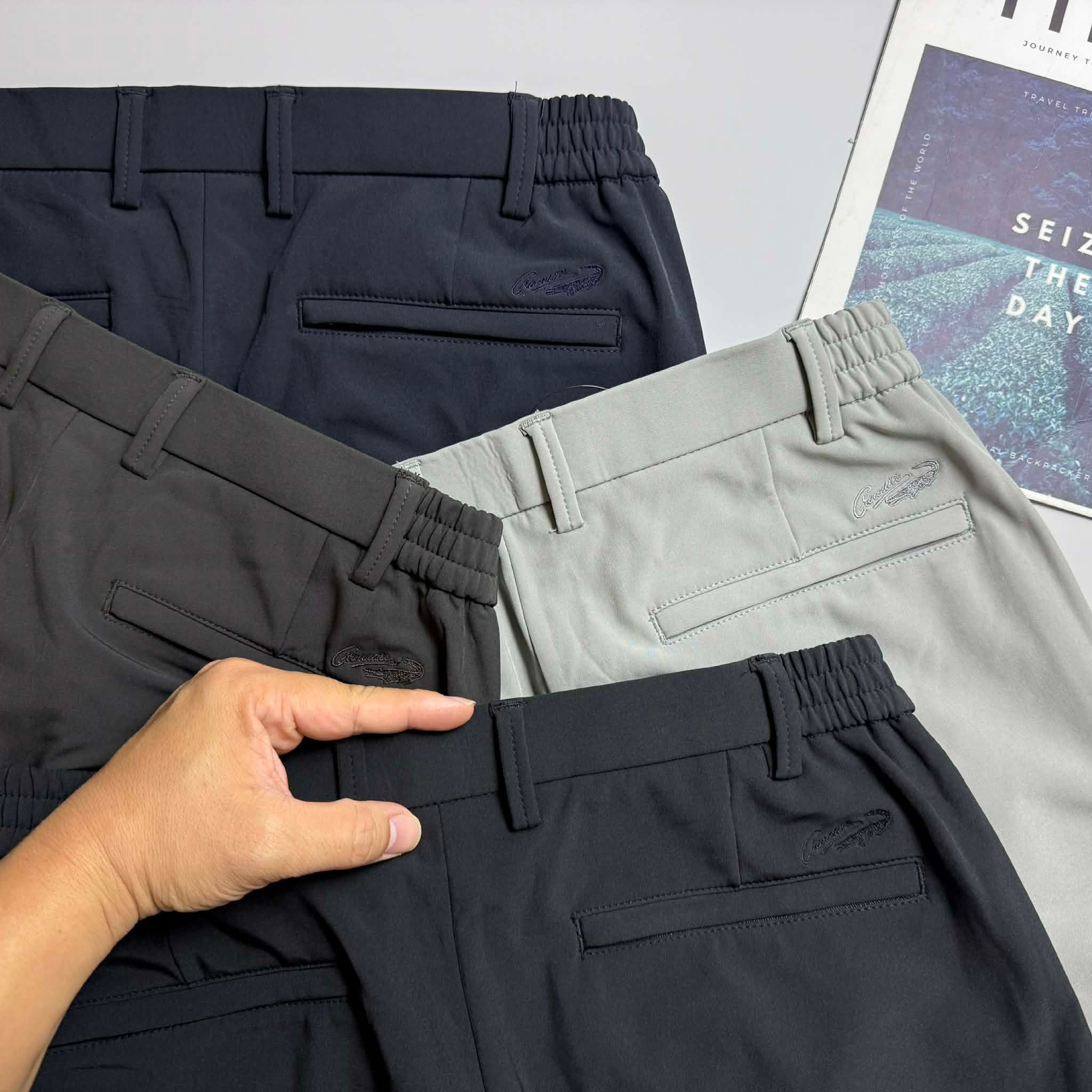 QUẦN VẢI GIÓ LÓT NỈ CẠP CHUN CRO.CODILE 4516