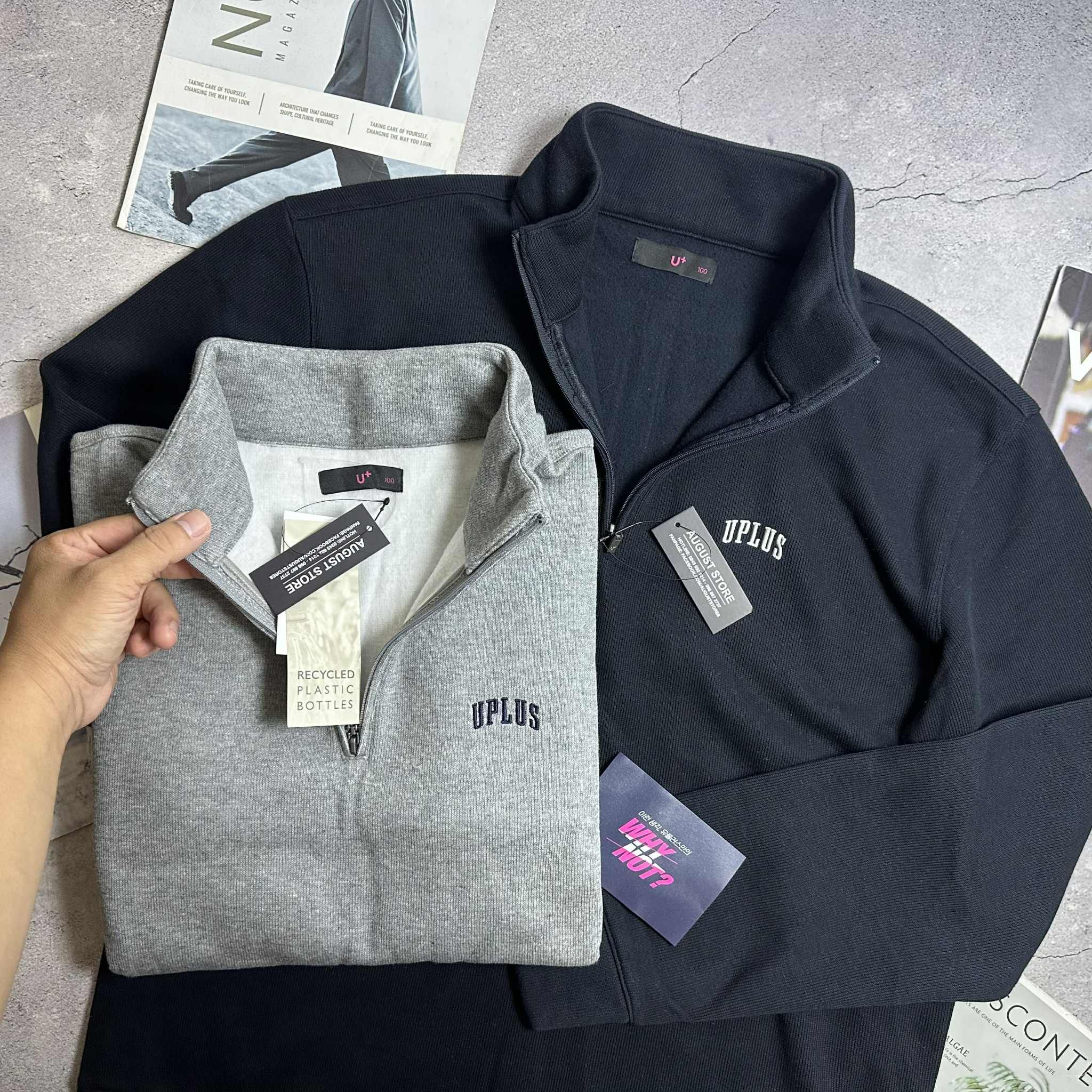ÁO NỈ CỔ KHÓA LÓT LÔNG U.PLUS 7903