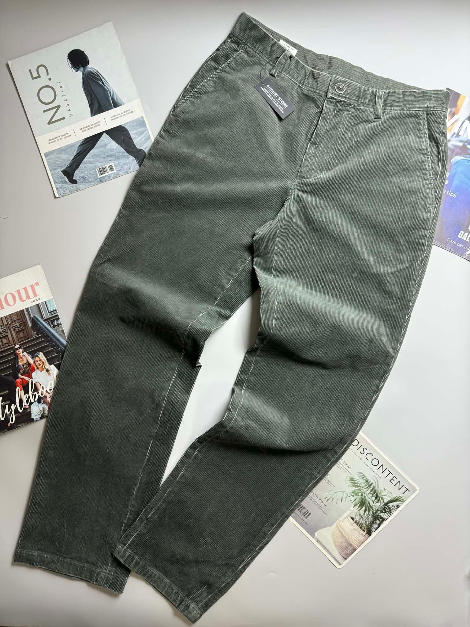 QUẦN NHUNG KẺ TĂM OL.ZEN RELAXED FIT 3030