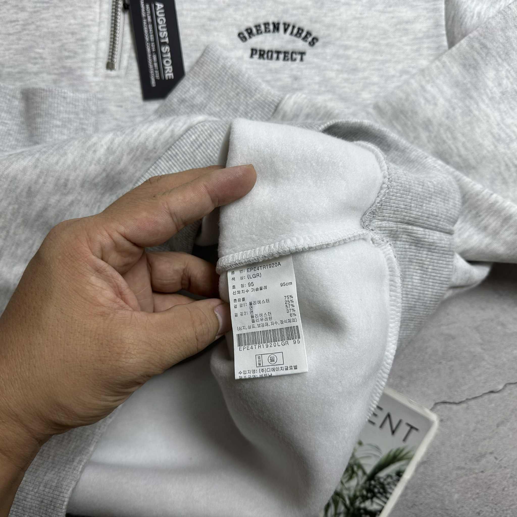 ÁO NỈ CỔ KÉO KHÓA PRO.JECT M 1824