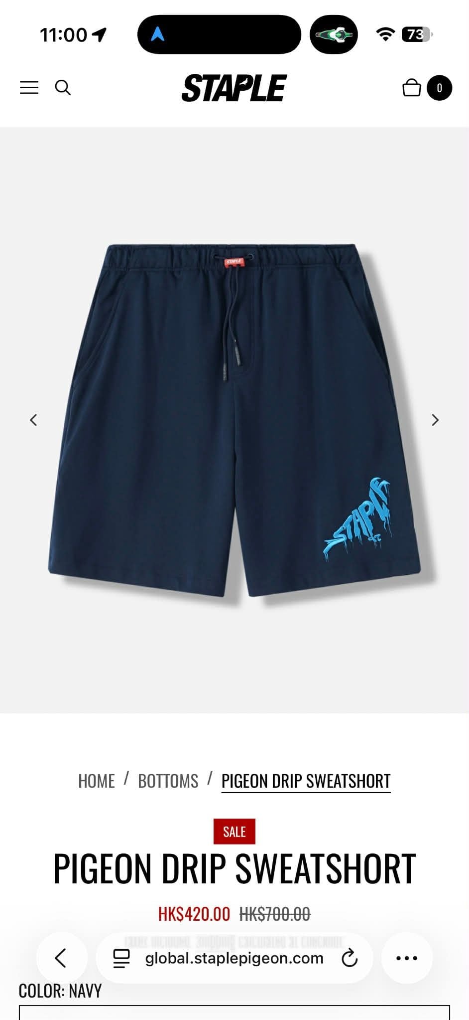 SHORT NỈ STAPLE CHỮ THÊU 5595