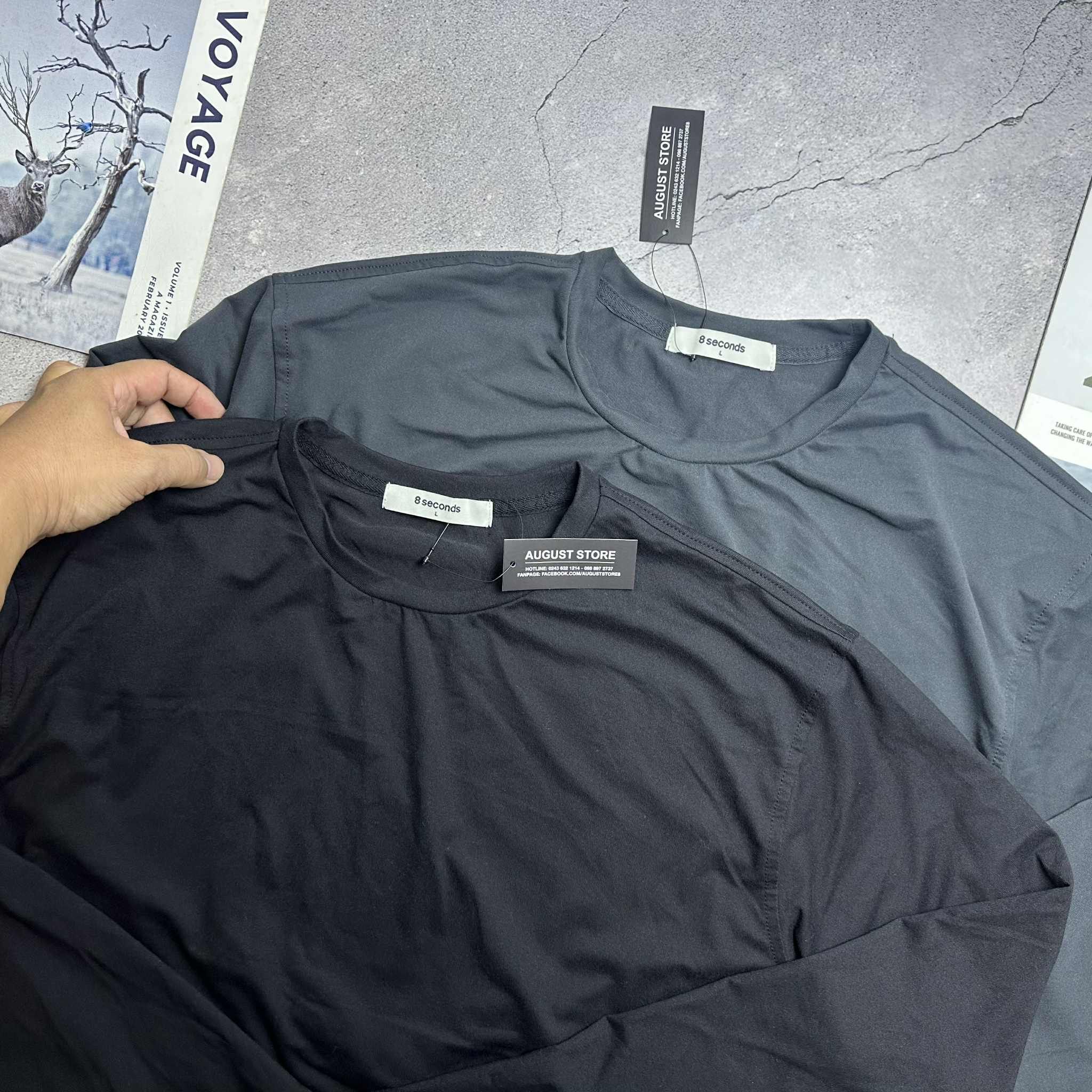 ÁO DÀI TAY 8.SECONDS BASIC OVERSIZE 5943