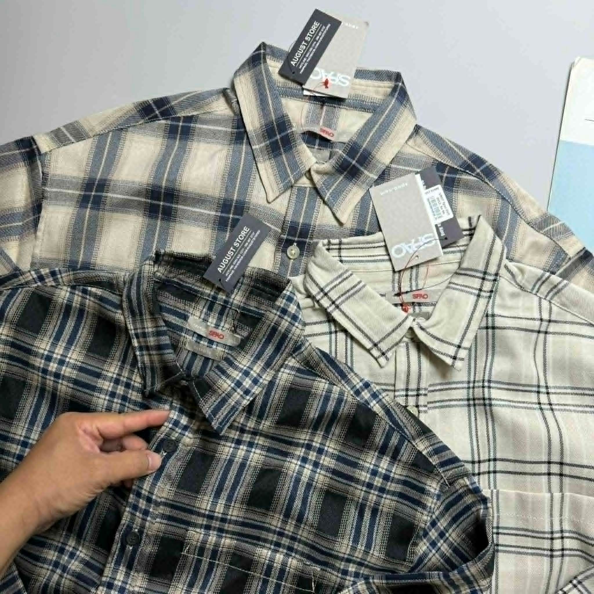 SƠ MI DT SP.AO KẺ CARO TÚI NGỰC OVERSIZE 3912
