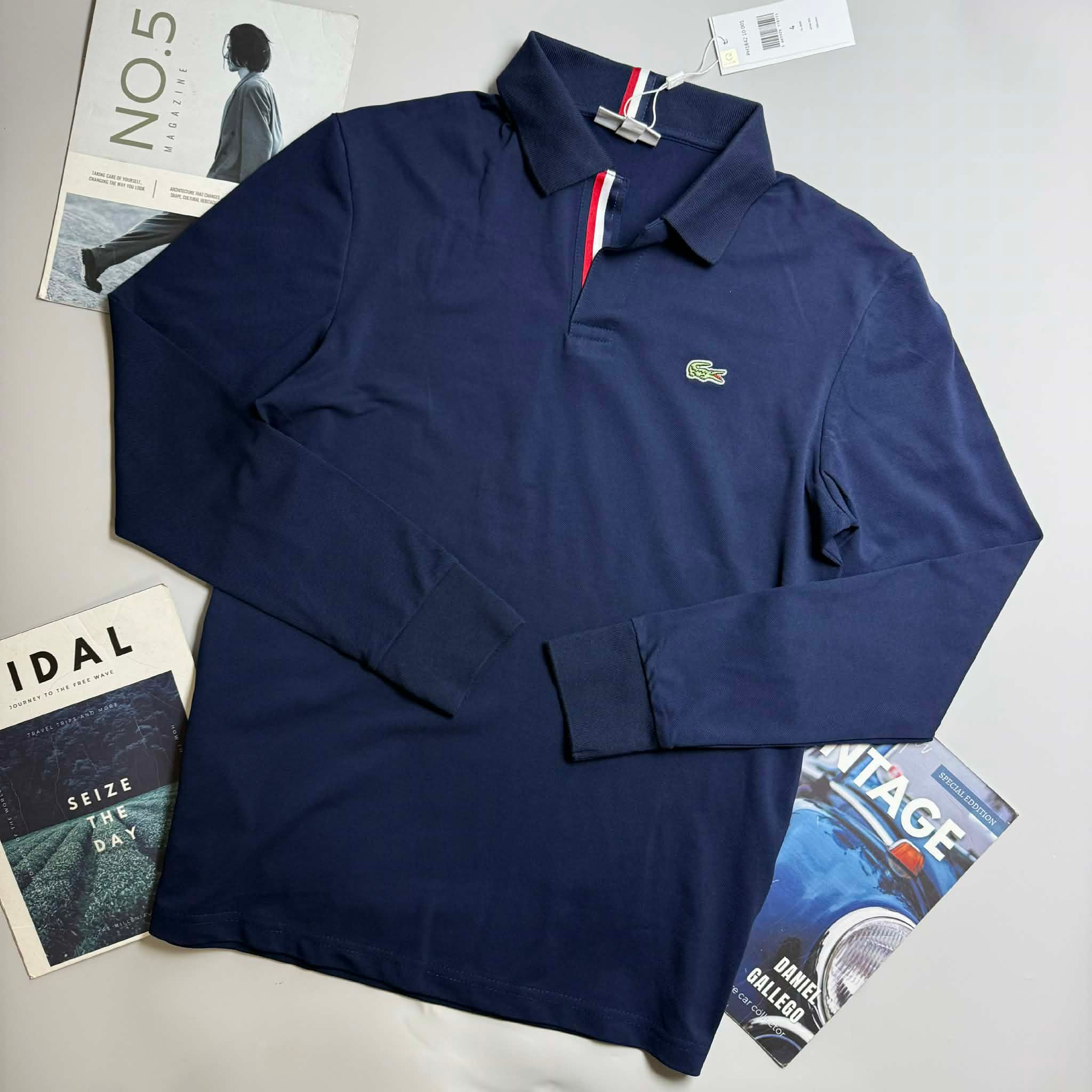 POLO DT LA.COSTE CỔ CỜ PHÁP SLIM 6728