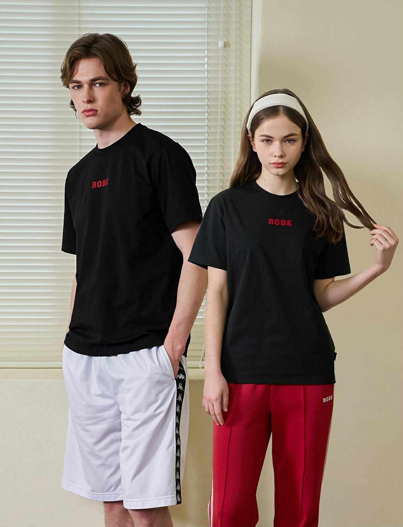 ÁO CỔ TRÒN KAP.PA IN CHỮ ROBE UNISEX 7638