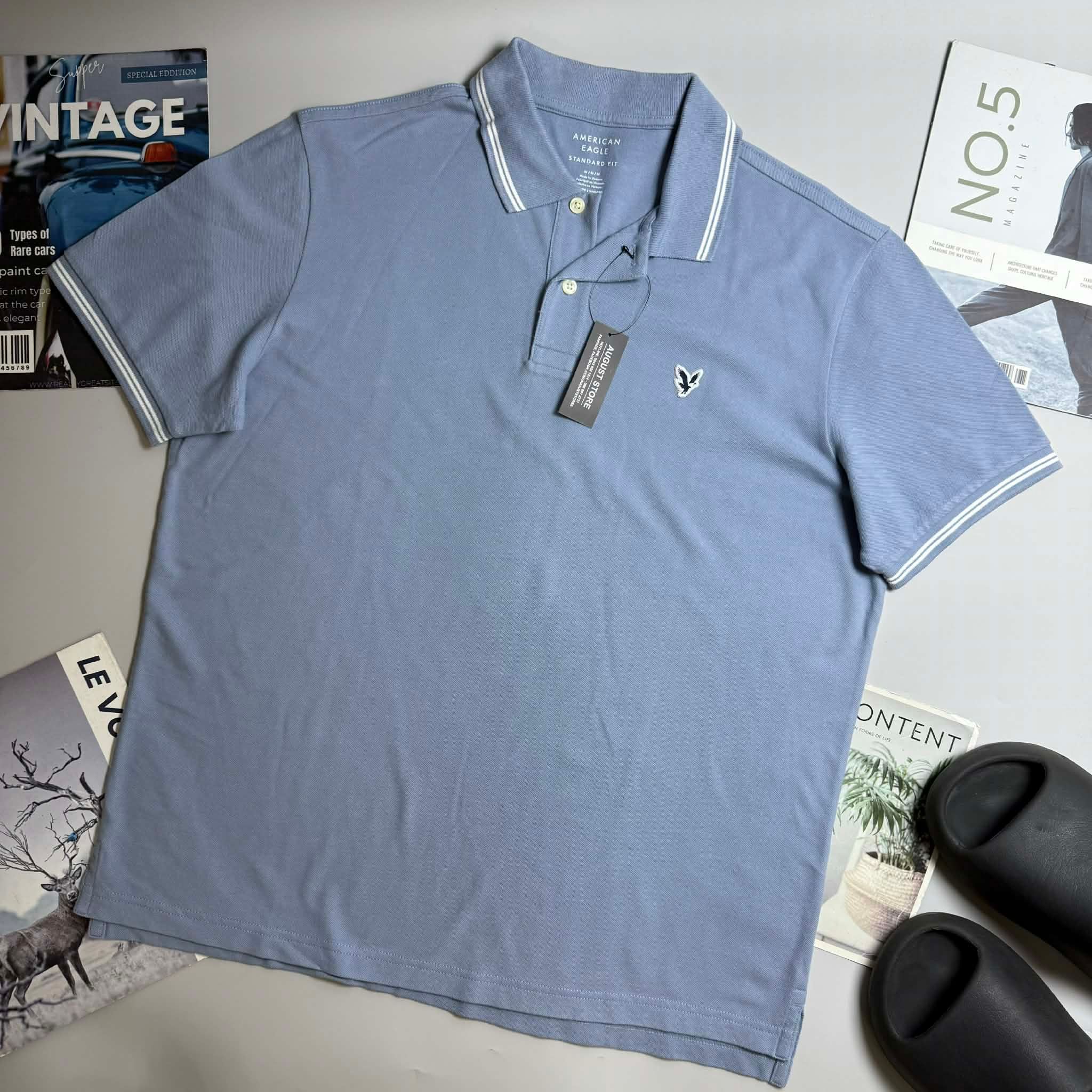 POLO AE LOGO NGỰC DÁNG STANDARD FIT 7723