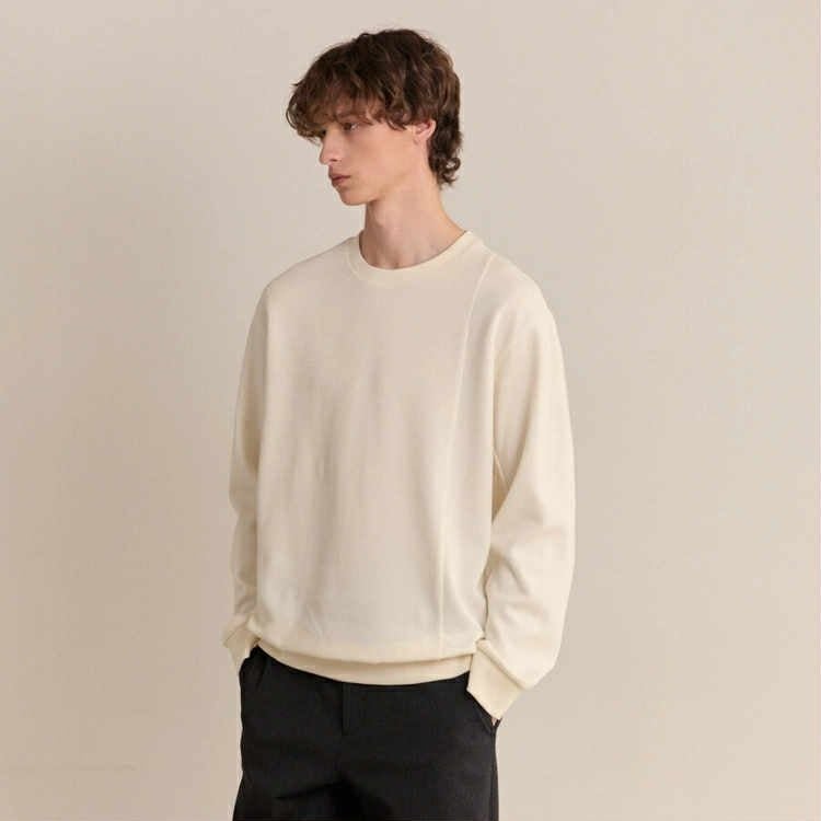 ÁO NỈ MIND.BRIDGE PHỐI VẢI GÂN SỌC OVERFIT 6134