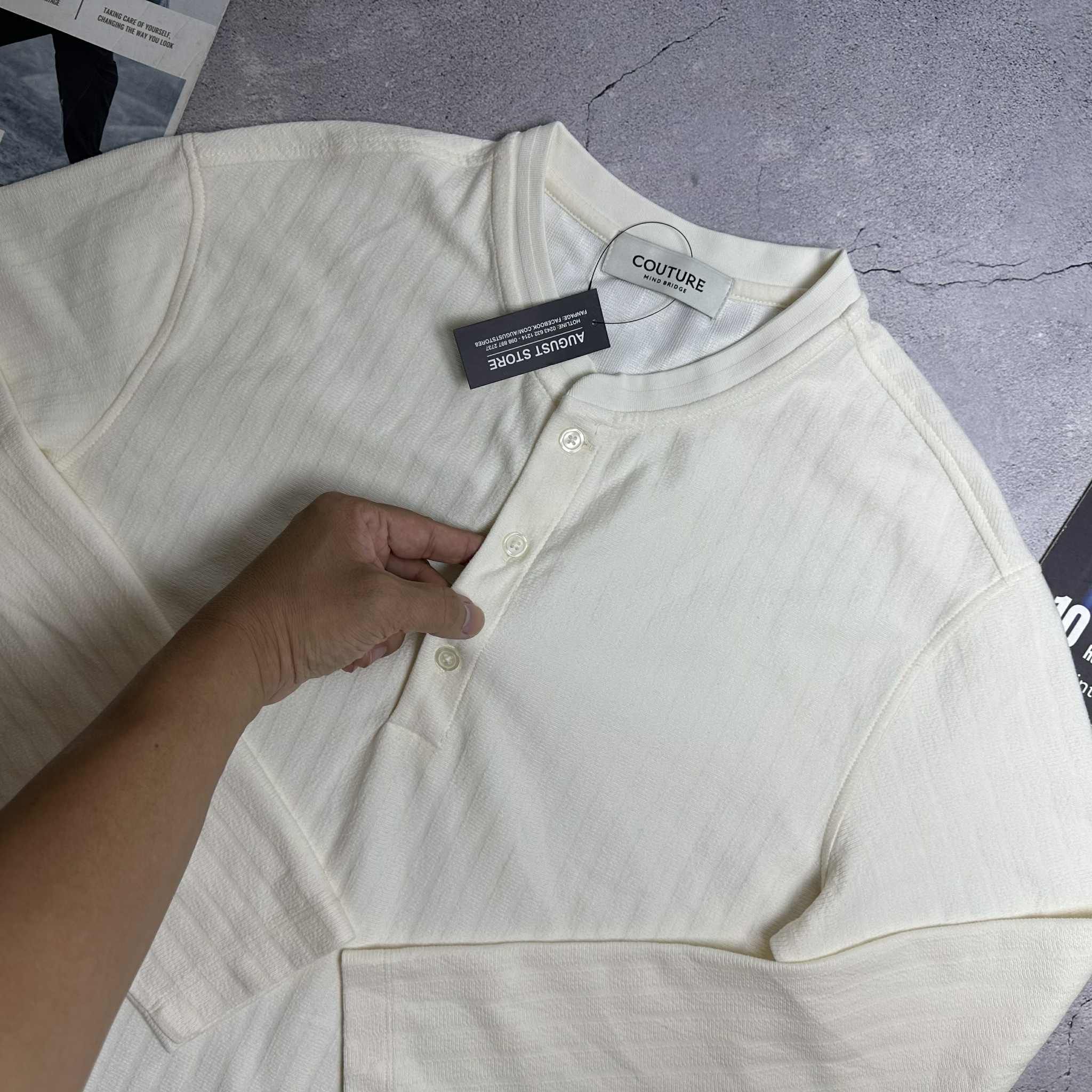 ÁO DT HENLEY CỔ 3 KHUY MIND.BRIDGE 6126