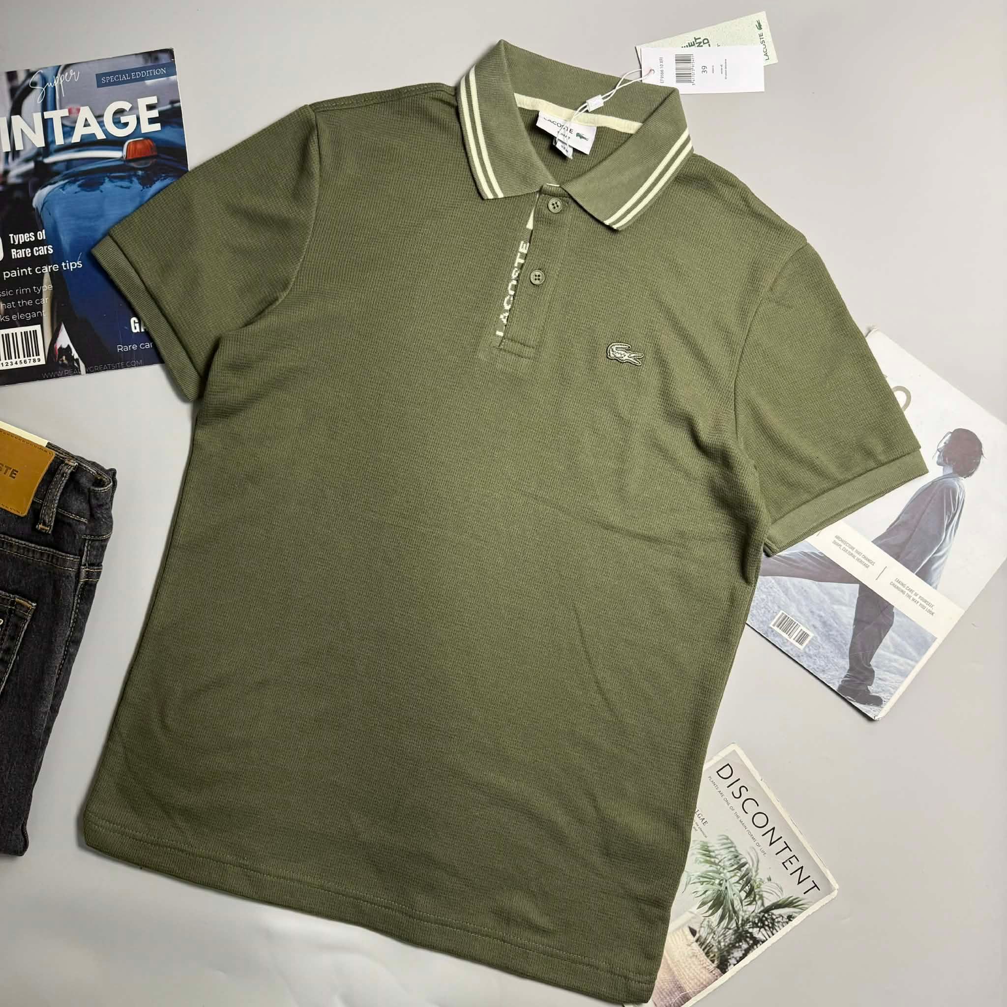 POLO LA.COSTE CHỮ DƯỚI KHUY SLIM 7624