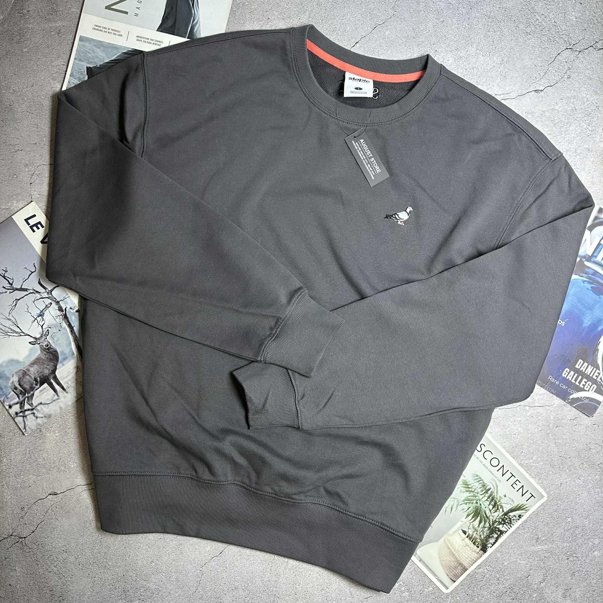 ÁO NỈ STAP.LE LOGO CHIM BỒ CÂU THÊU NGỰC 6953