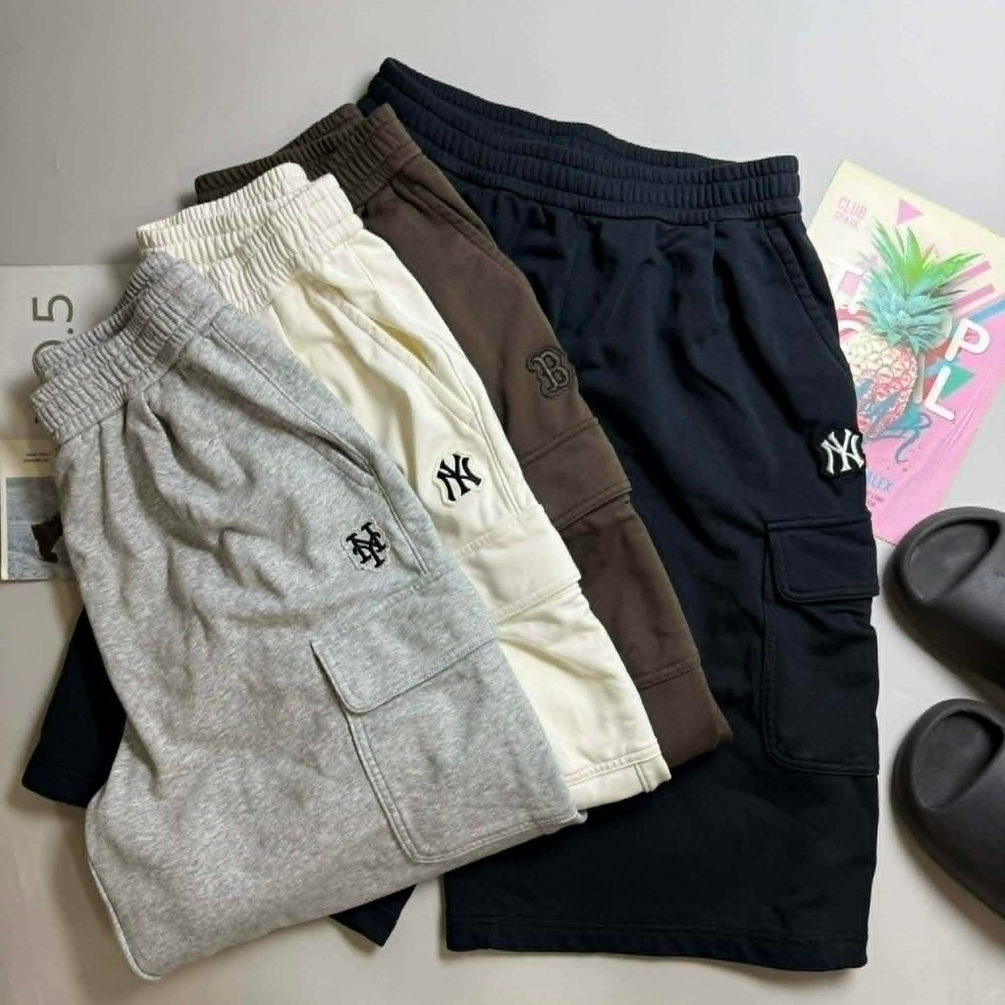 SHORT NỈ M.L.B BASIC SMALL LOGO CARGO 5460