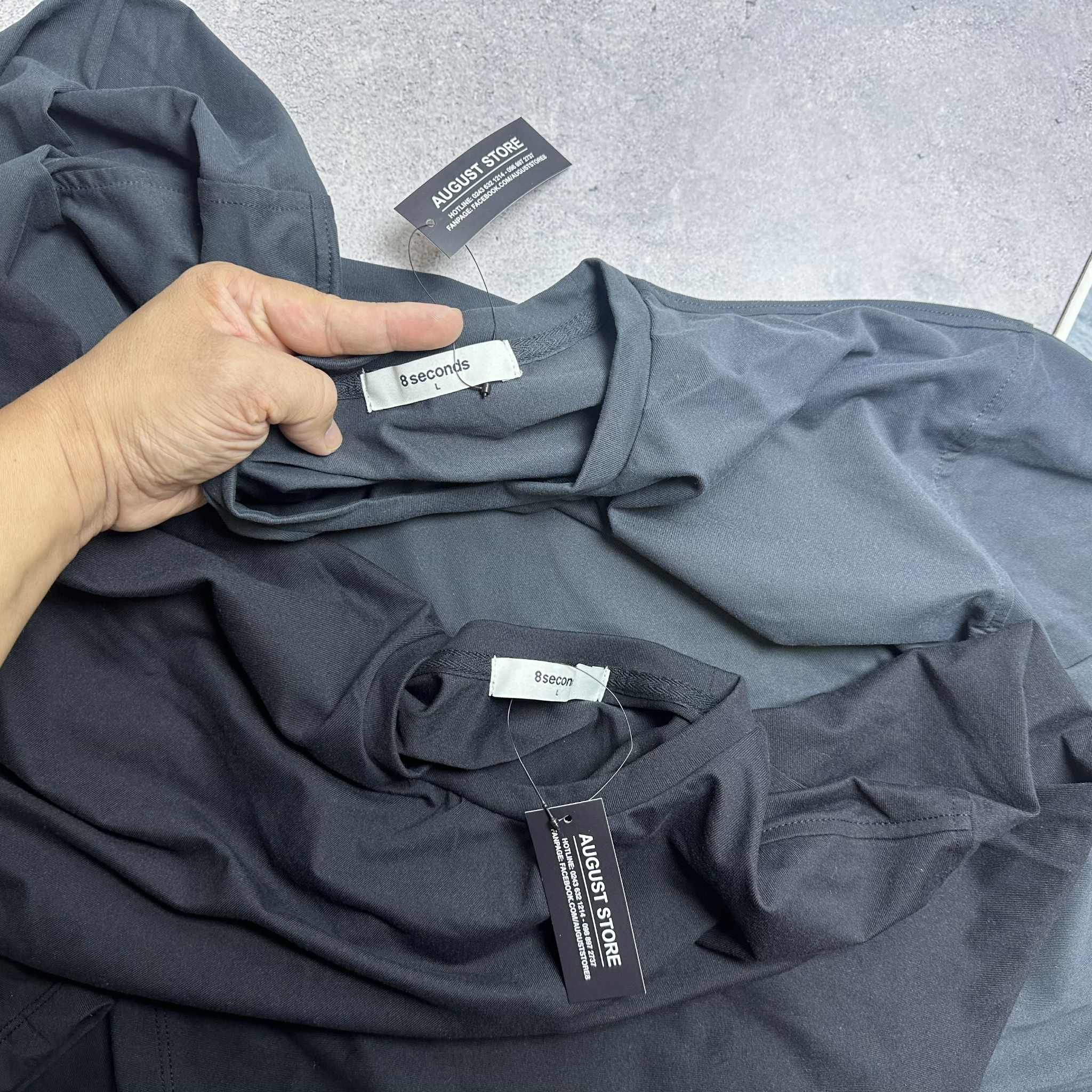 ÁO DÀI TAY 8.SECONDS BASIC OVERSIZE 5943