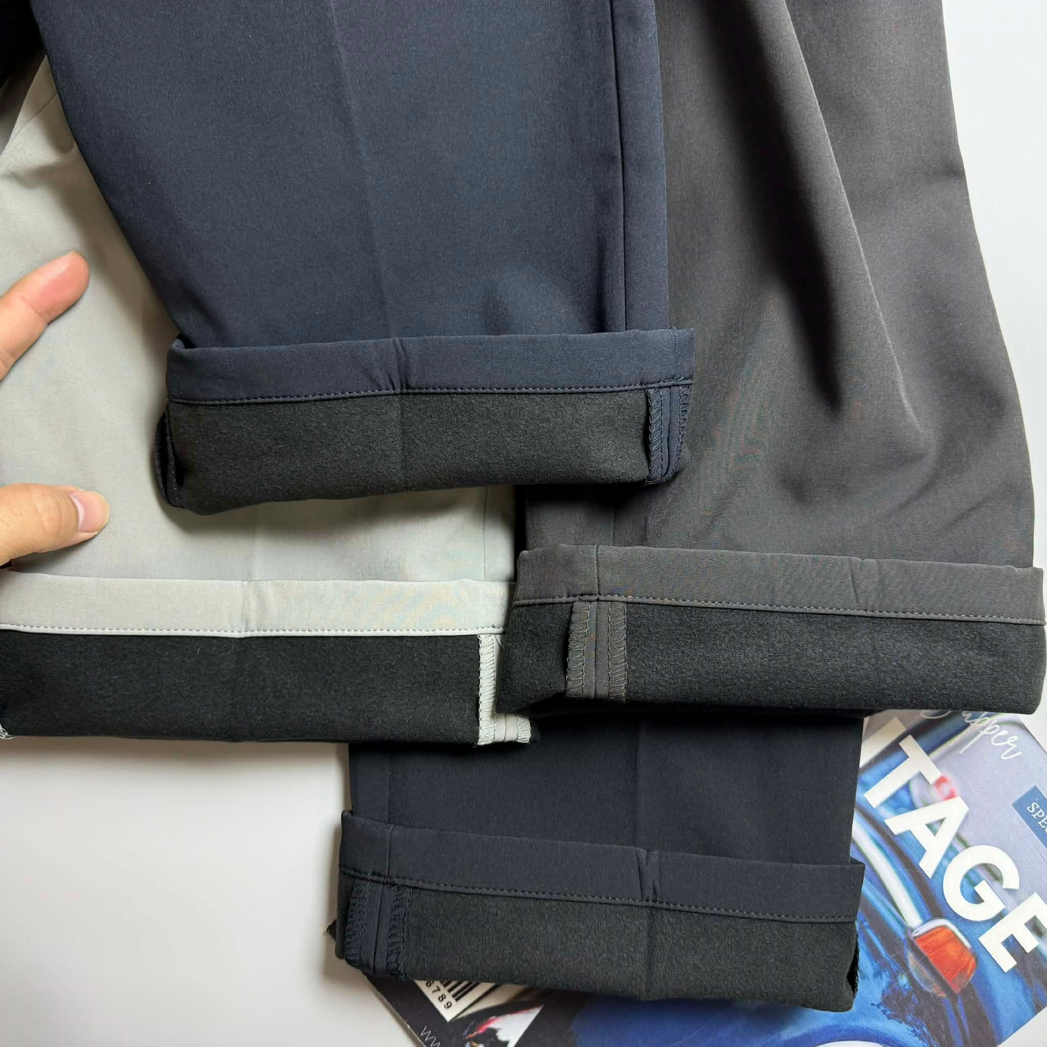 QUẦN VẢI GIÓ LÓT NỈ CẠP CHUN CRO.CODILE 4516