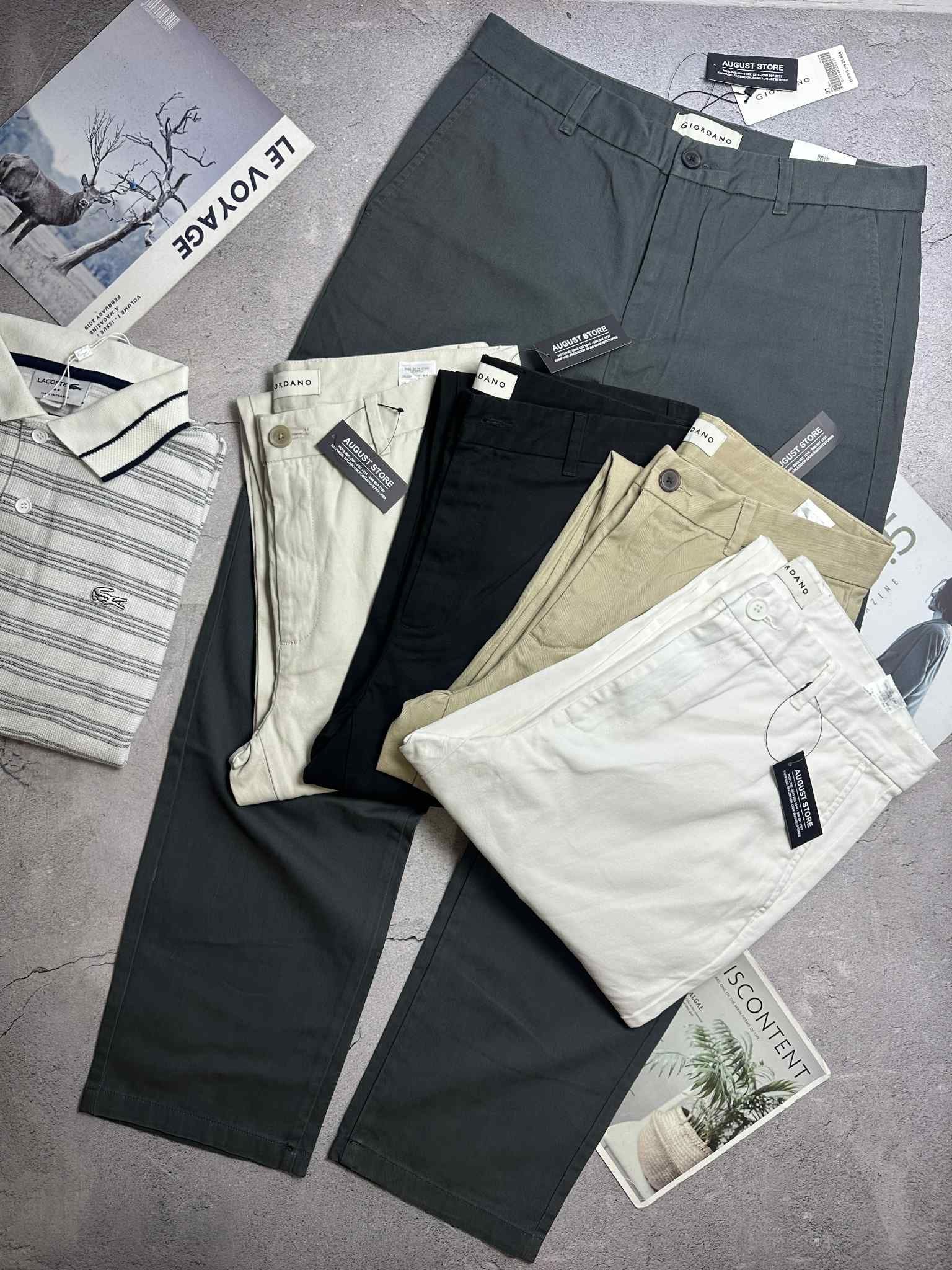 CHINO KAKI GIOR.DANO COTTON TWILL TAPERED FIT 4960