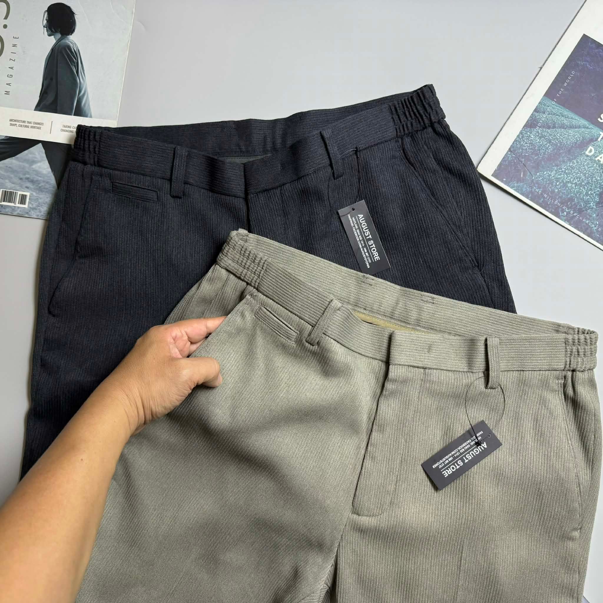 QUẦN NHUNG TĂM CRO.CODILE CHỮ THÊU TÚI 4510