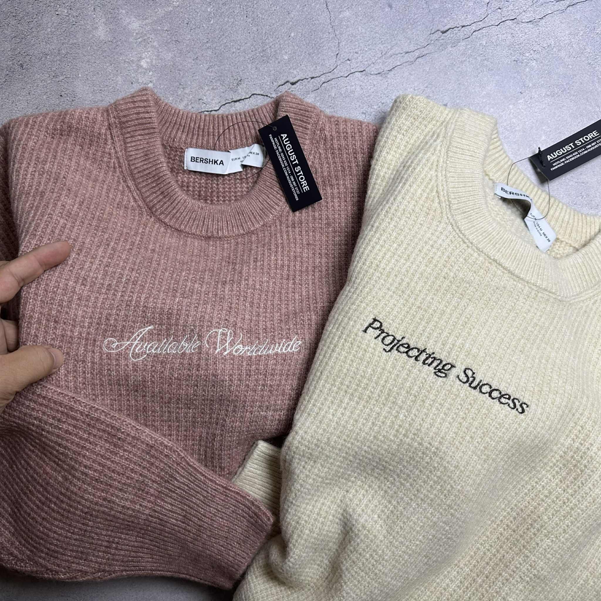 ÁO LEN BERS.HKA CHỮ THÊU NGỰC 7743