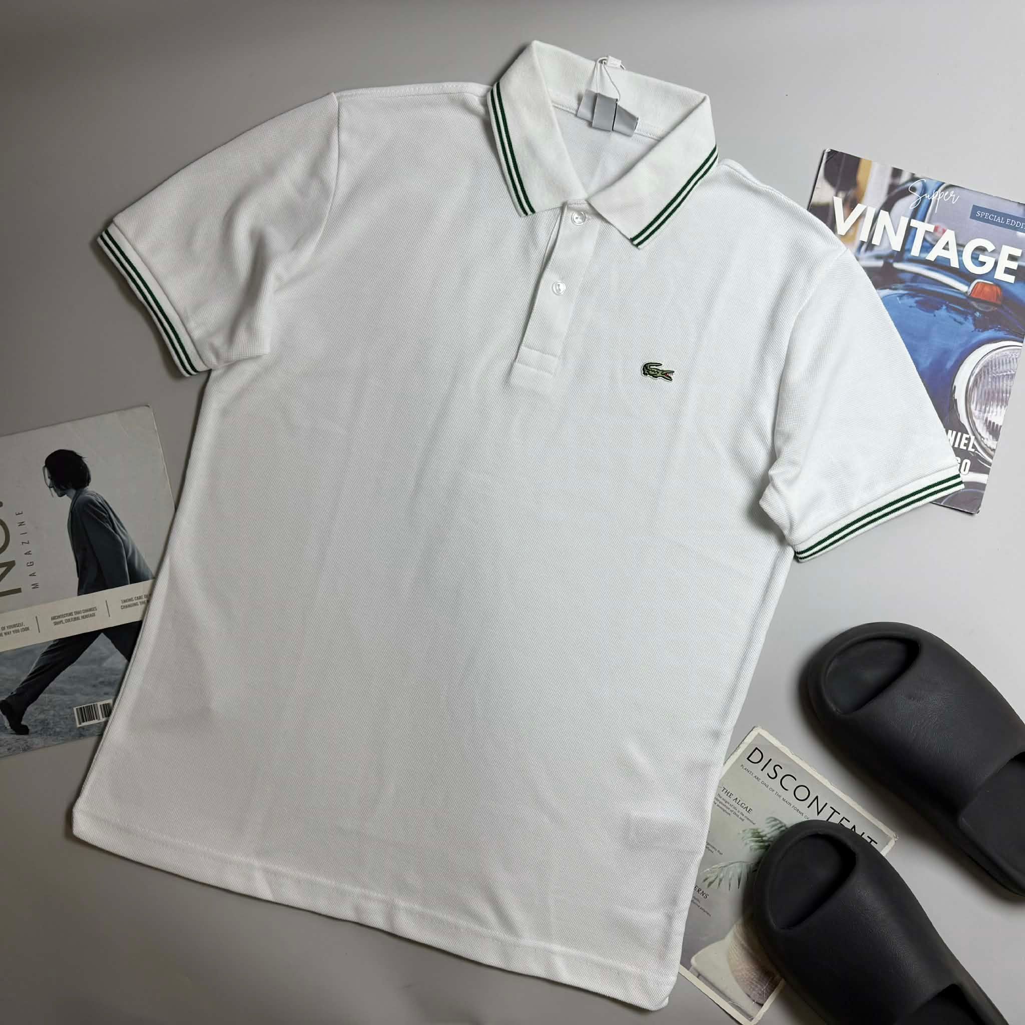 POLO LA.COSTE VIỀN KẺ CỔ & TAY SLIM 7632
