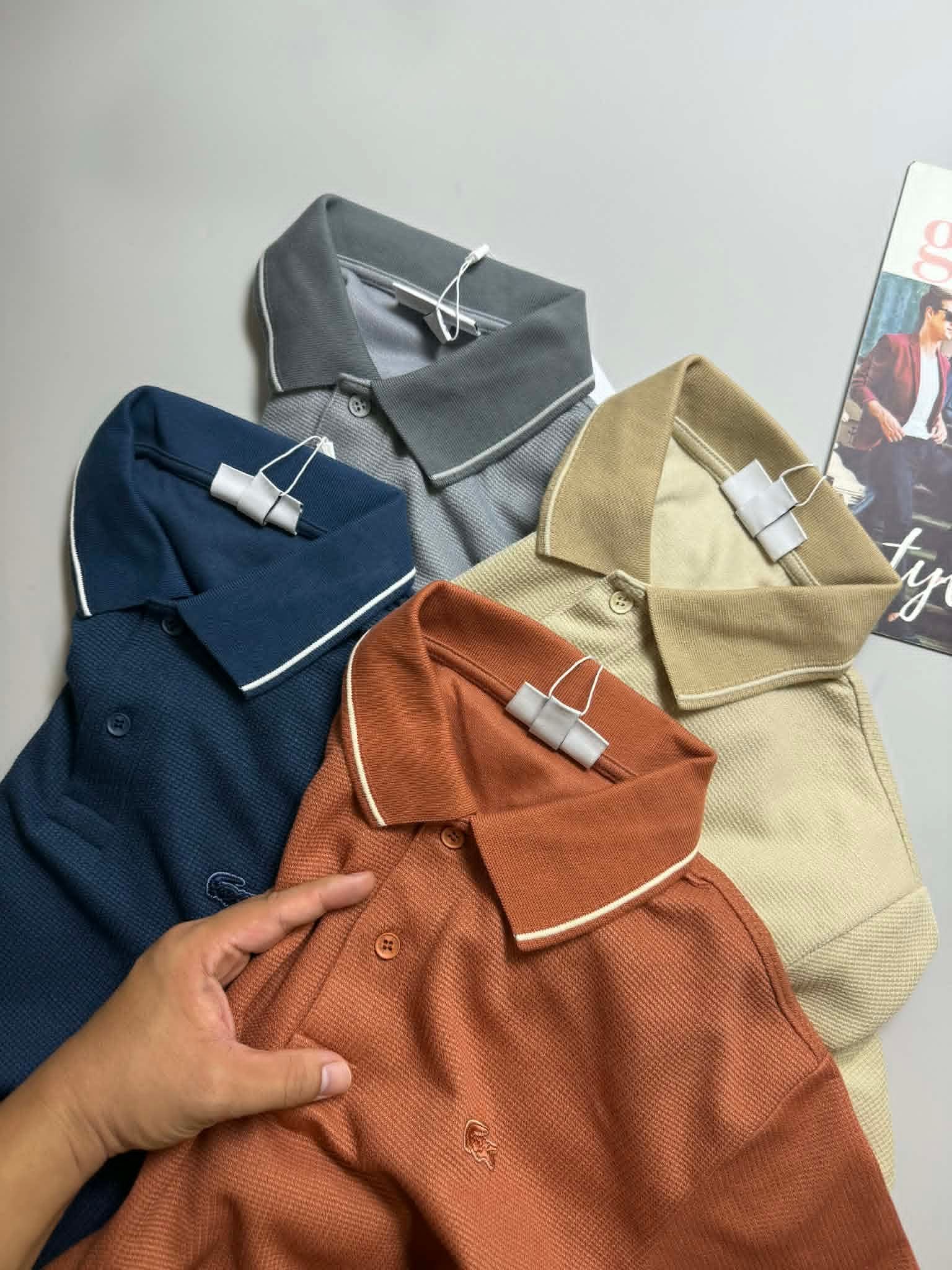 POLO LA.COSTE CỔ VIỀN KẺ SLIM 7654