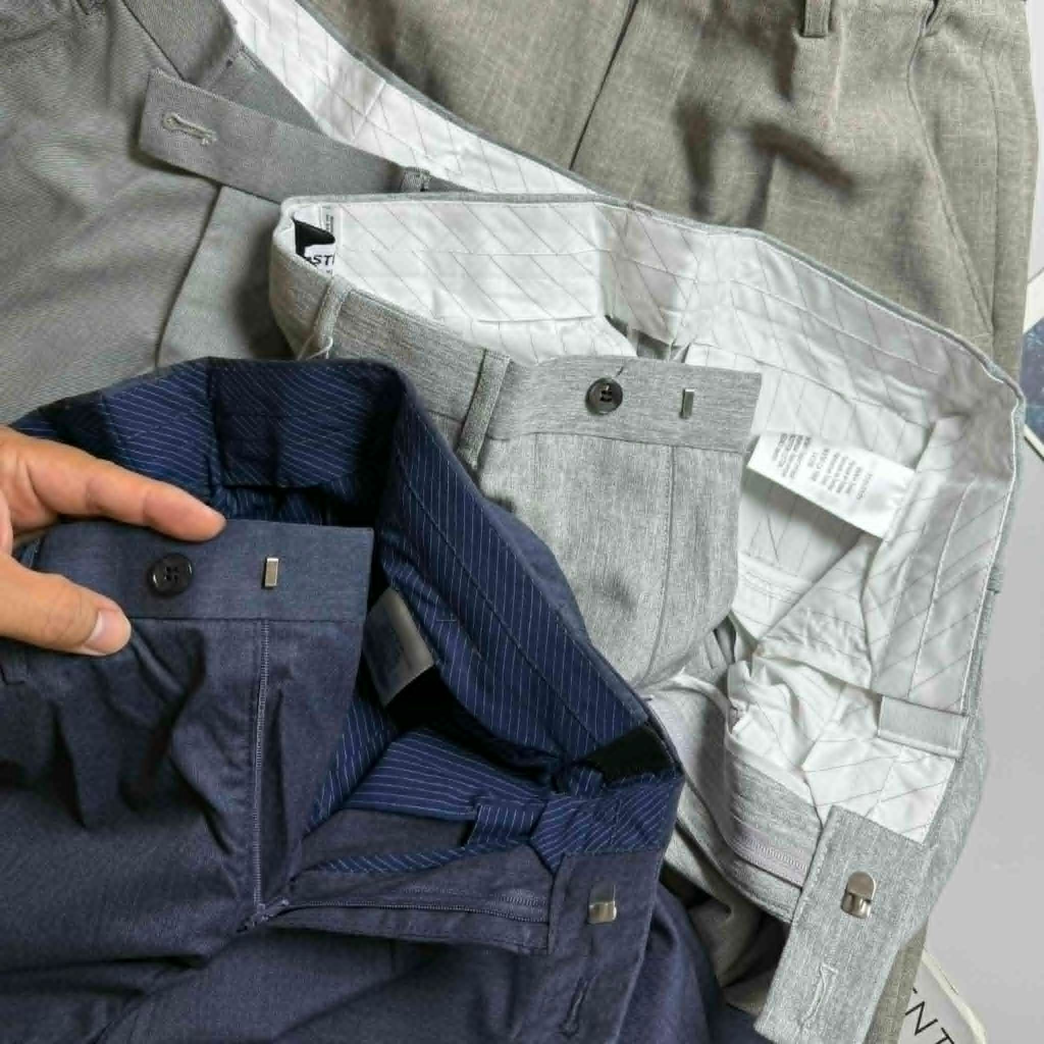 QUẦN VẢI LA.COSTE CẠP CHUN SLIM LOGO TÚI 6821