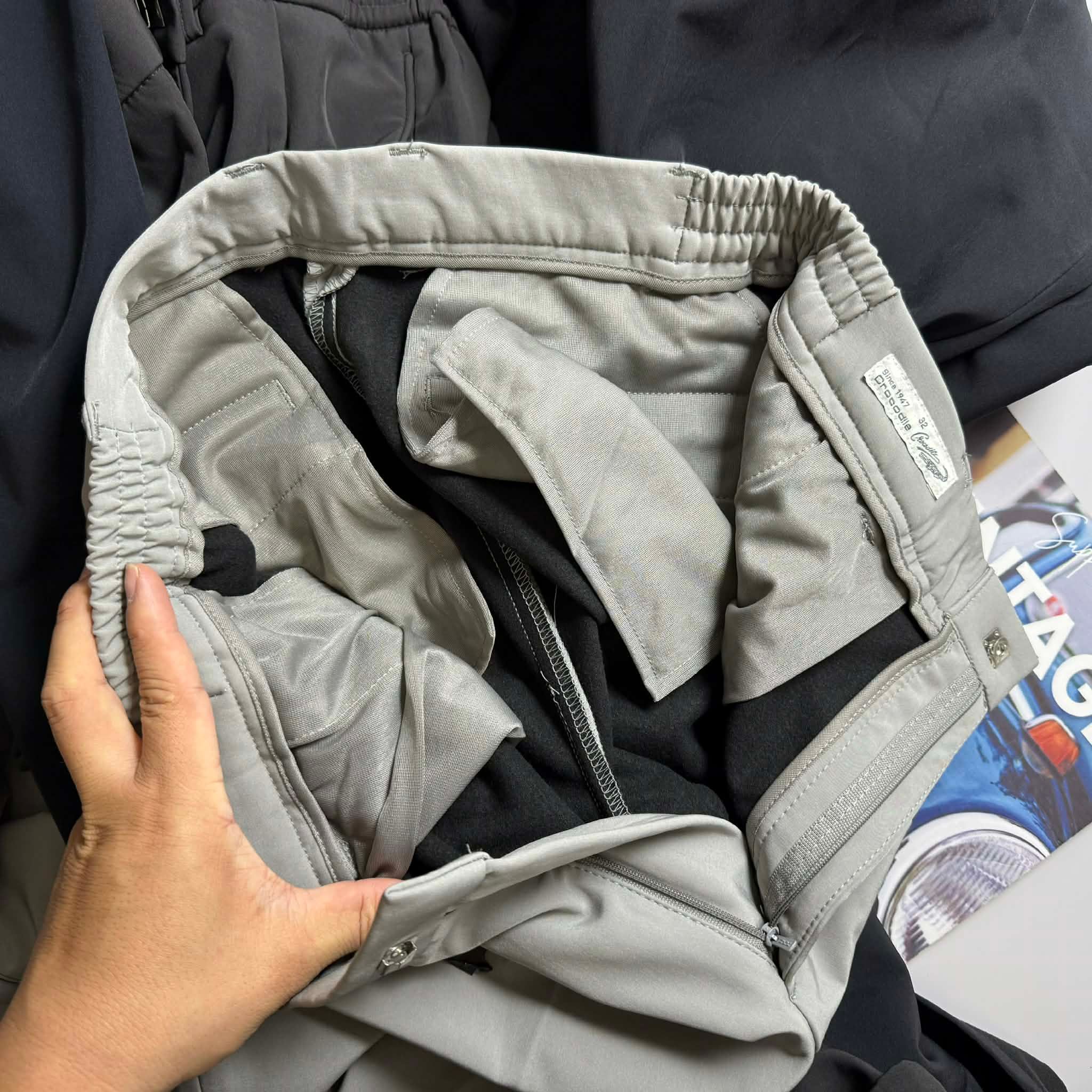 QUẦN VẢI GIÓ LÓT NỈ CẠP CHUN CRO.CODILE 4516