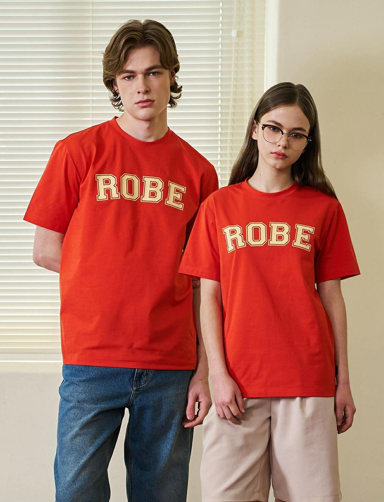 ÁO CỔ TRÒN KAP.PA IN CHỮ ROBE UNISEX 7638