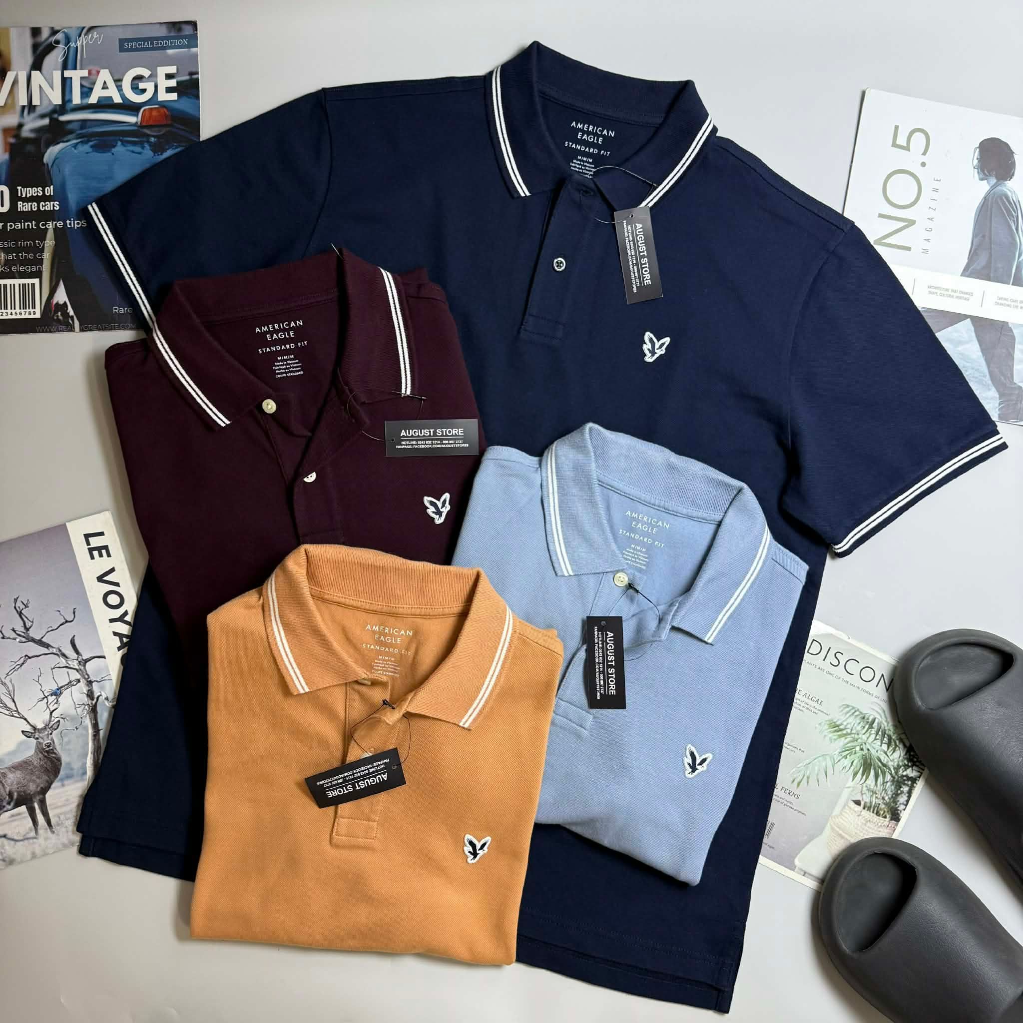 POLO AE LOGO NGỰC DÁNG STANDARD FIT 7723