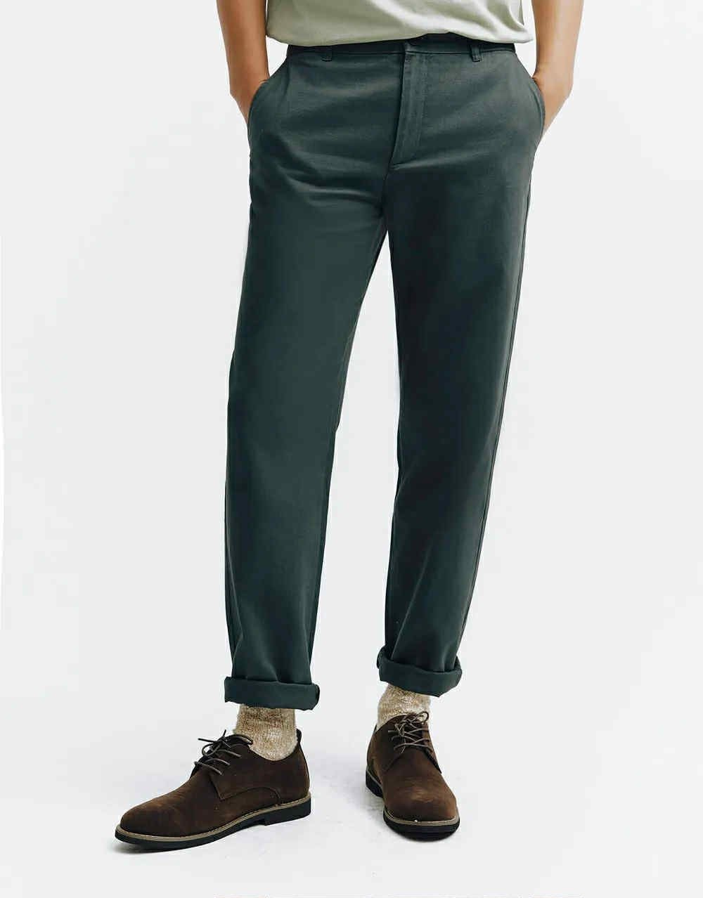CHINO KAKI GIOR.DANO COTTON TWILL TAPERED FIT 4960
