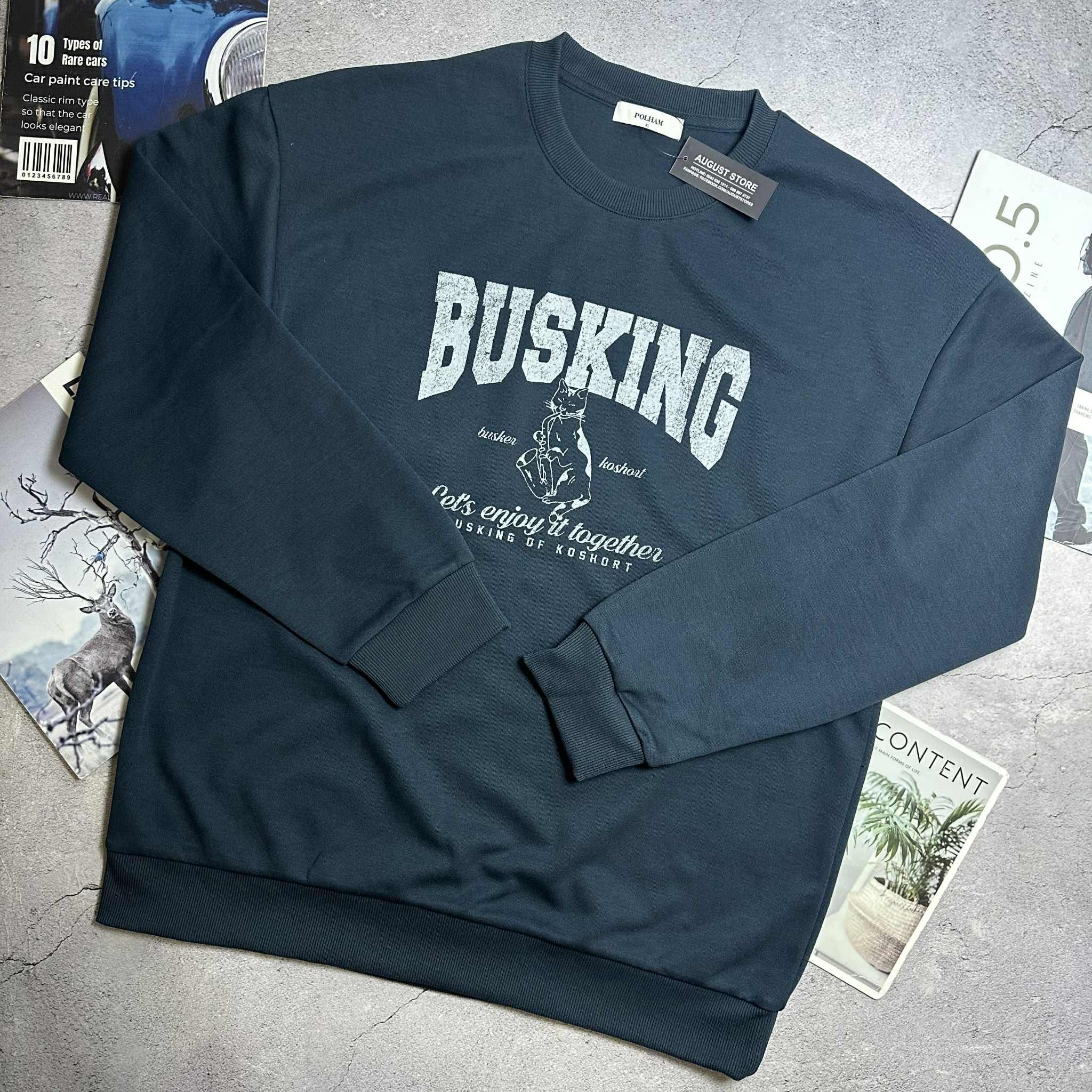 ÁO NỈ POL.HAM BUSKING MẶC ĐÔI NAM NỮ 3107