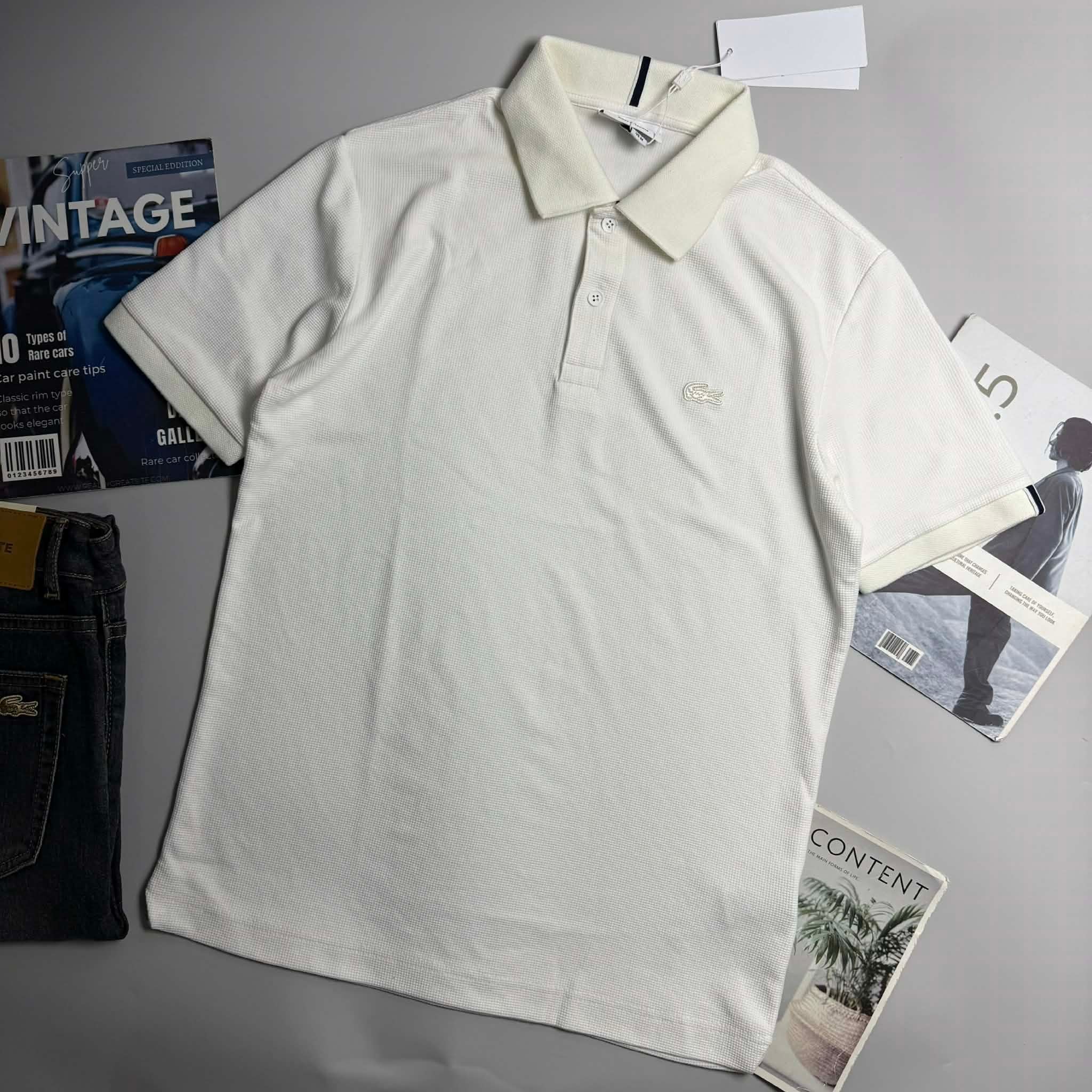 POLO LA.COSTE VẠCH KẺ CỔ & TAY SLIM 7622