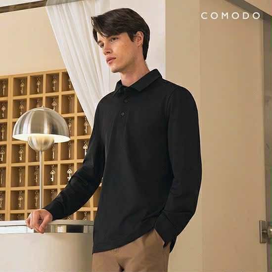 POLO NỈ DÀI TAY CO.MODO BASIC SLIM 5525
