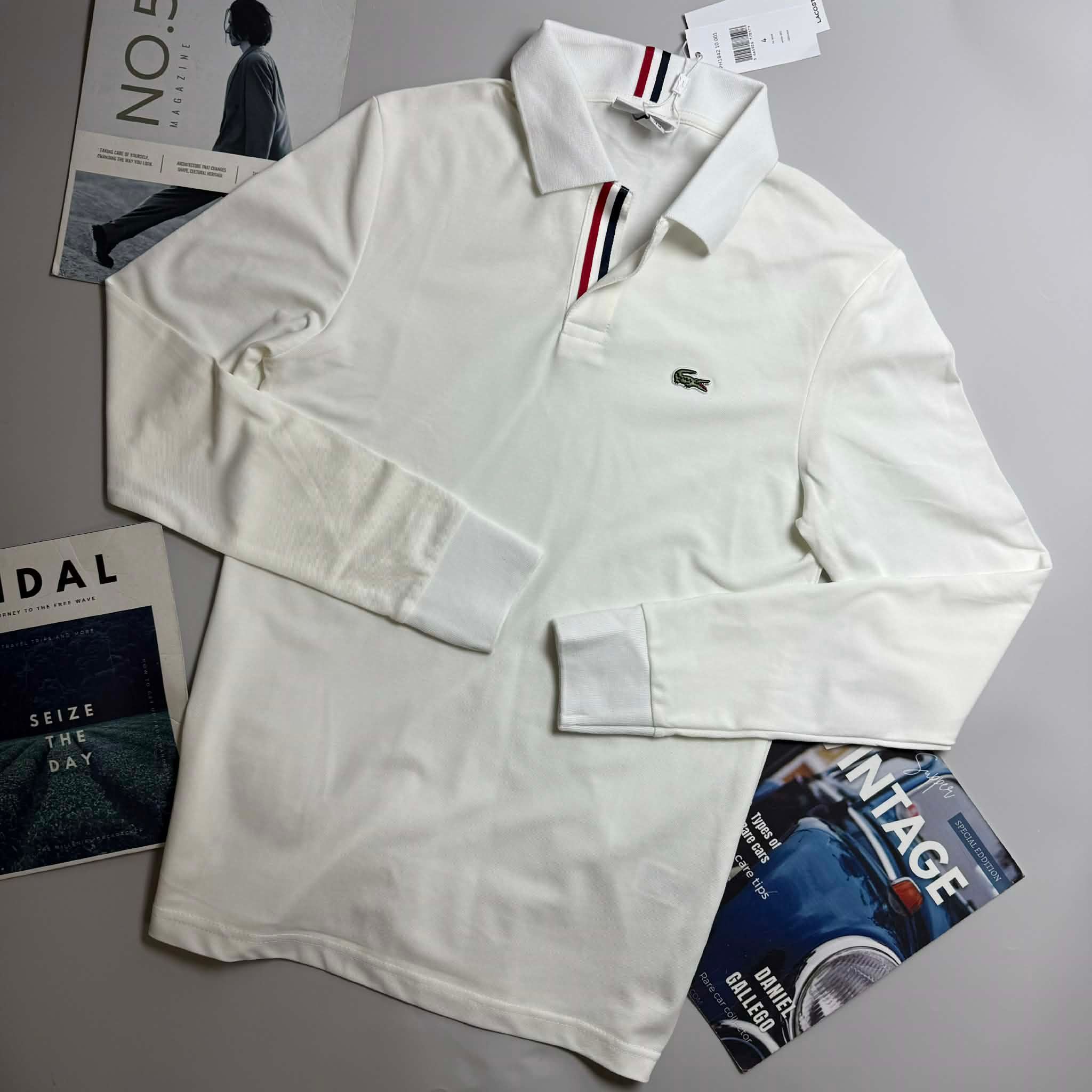 POLO DT LA.COSTE CỔ CỜ PHÁP SLIM 6728