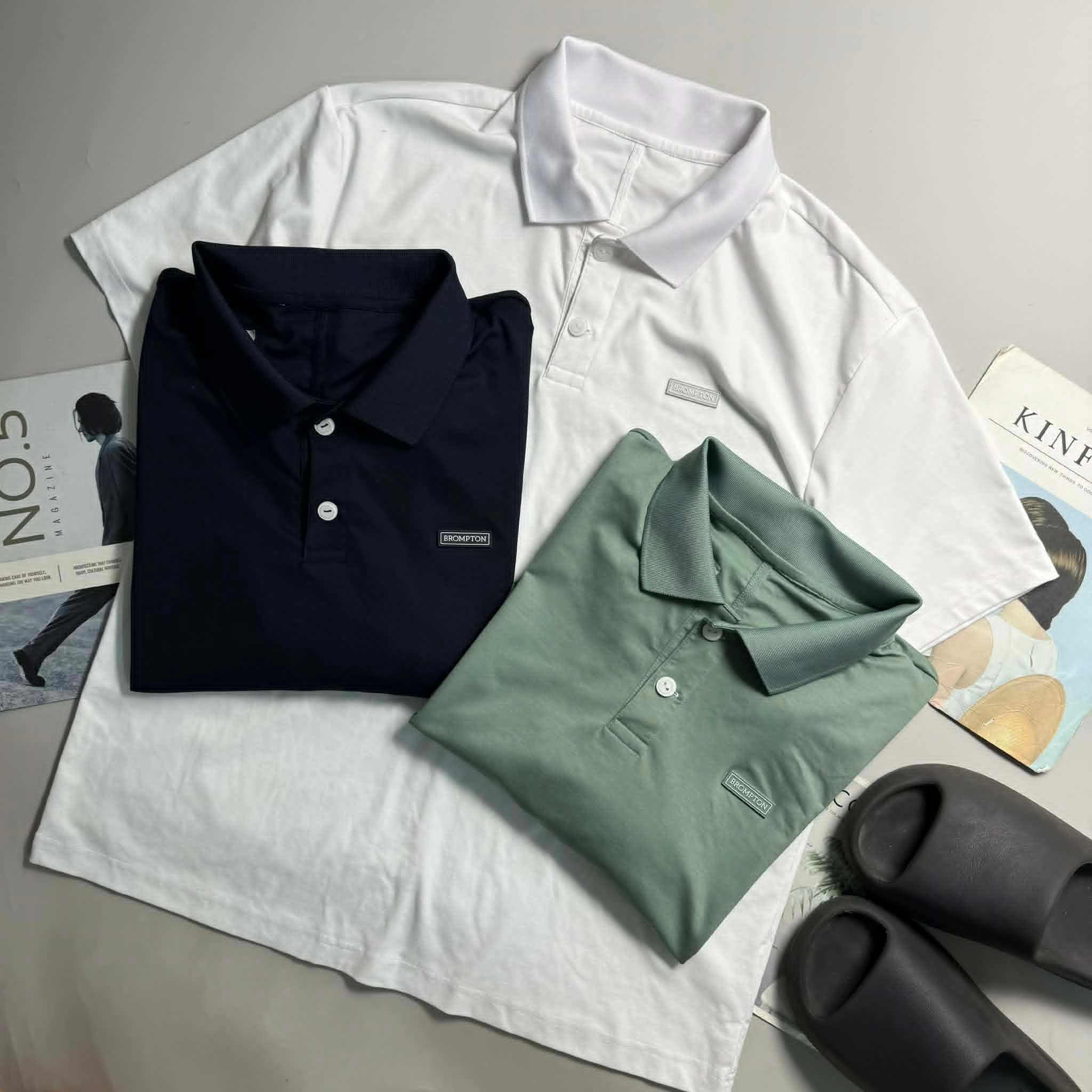 POLO BROMP.TON LOGO NGỰC VẢI SUPIMA 3695