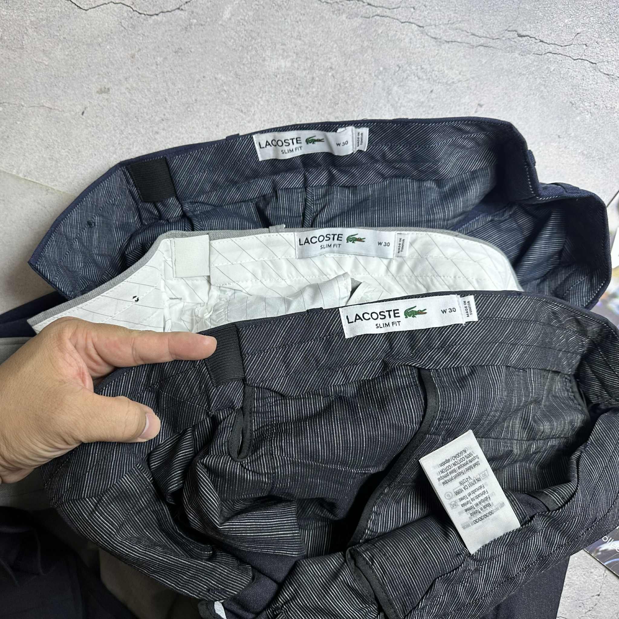 QUẦN VẢI LA.COSTE SLIM LOGO TÚI SAU 6805