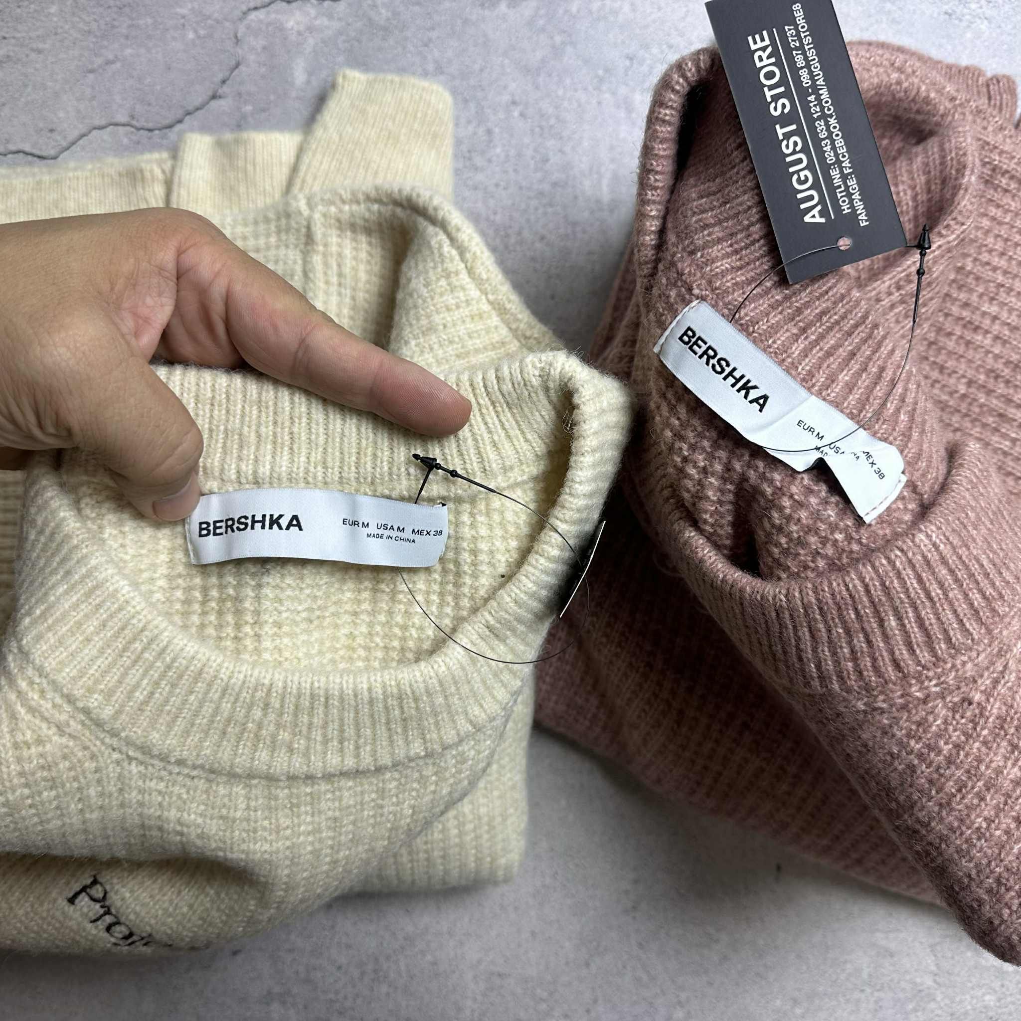 ÁO LEN BERS.HKA CHỮ THÊU NGỰC 7743