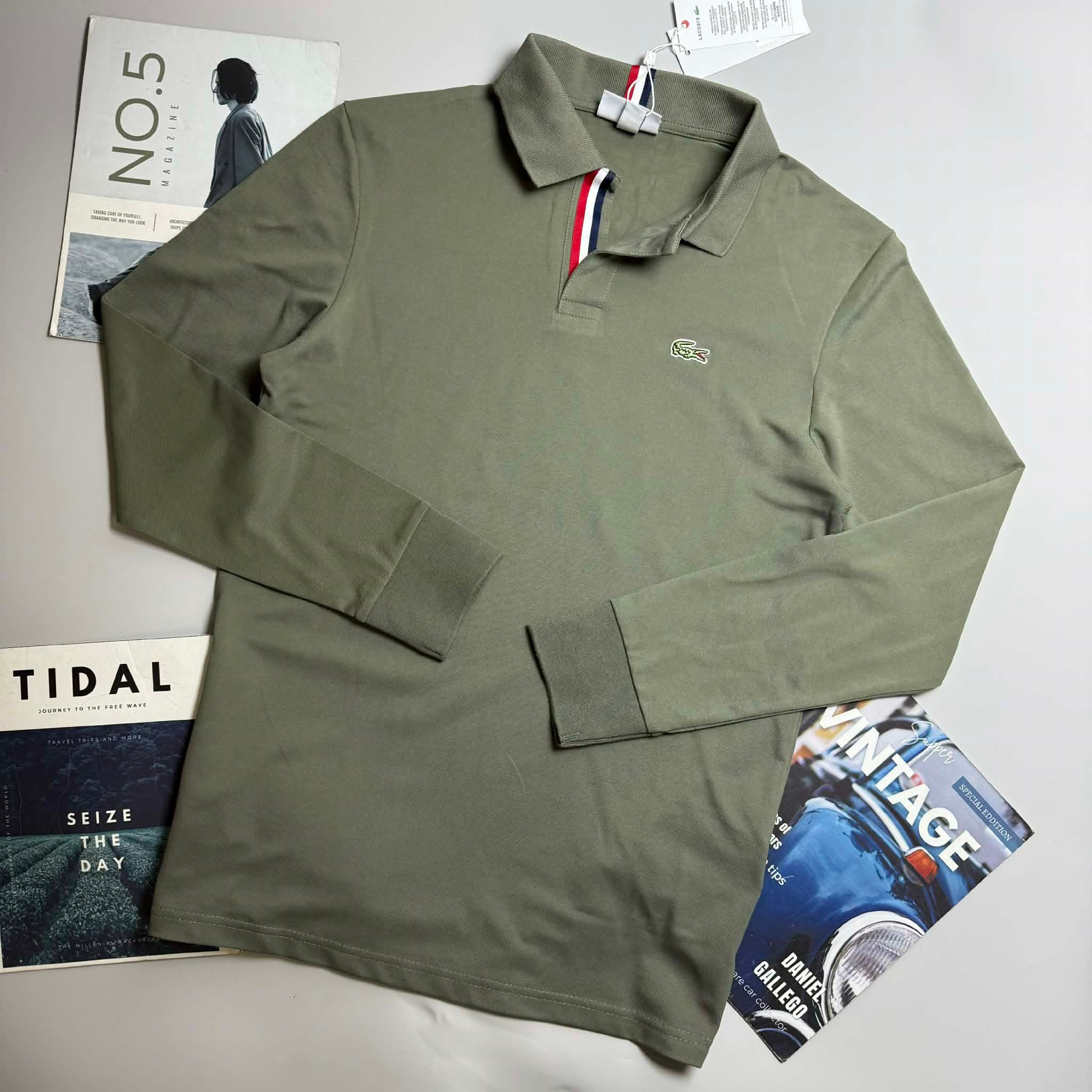 POLO DT LA.COSTE CỔ CỜ PHÁP SLIM 6728