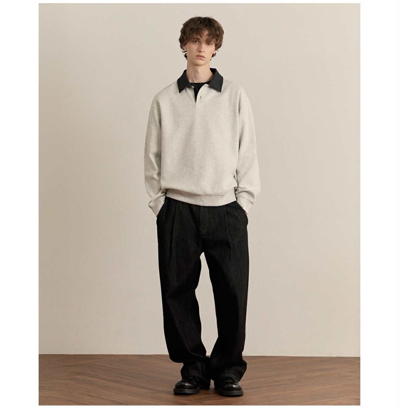 POLO NỈ DT MIND.BRIDGE PHỐI CỔ VẢI JEAN 6124