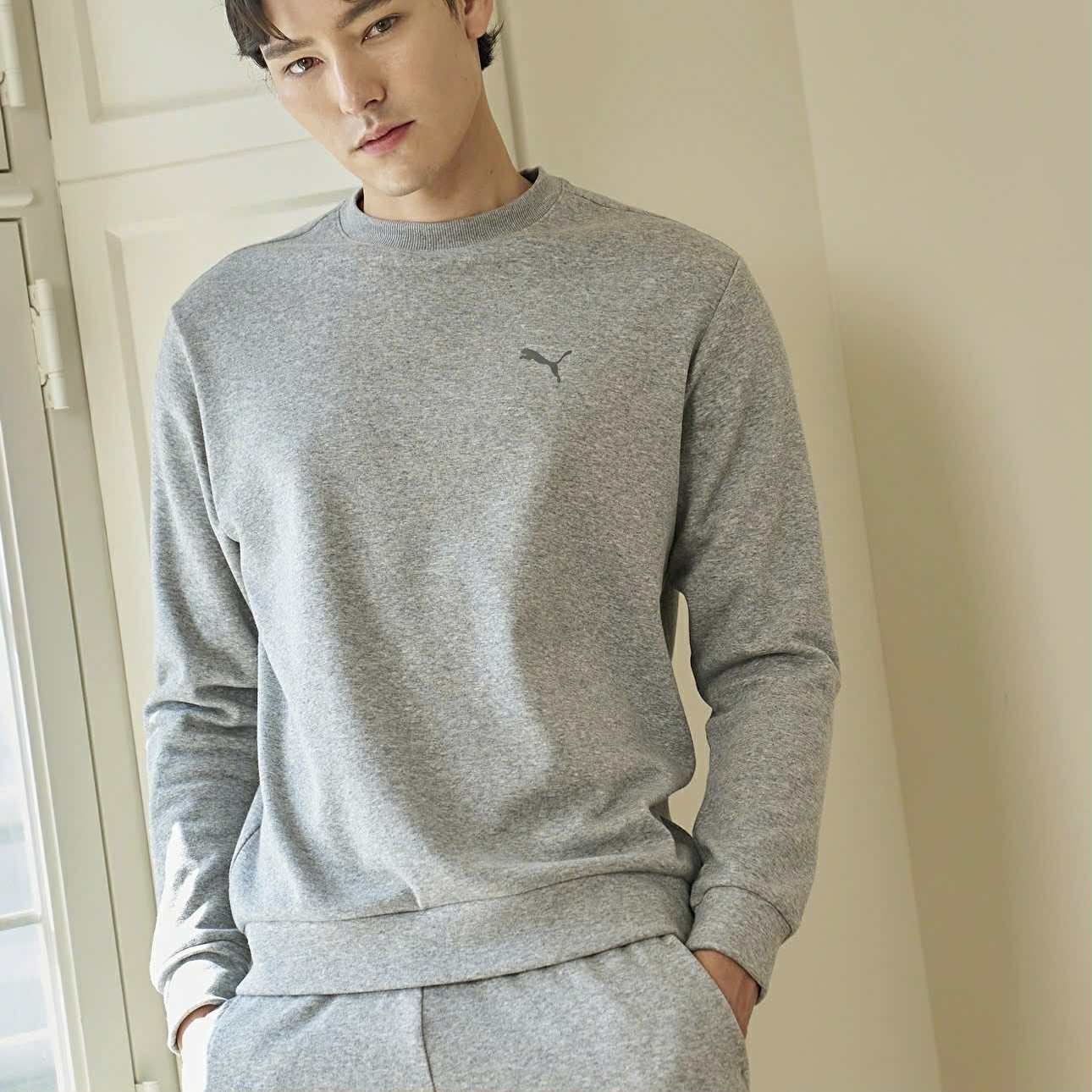 ÁO NỈ LÓT LÔNG PU.MA BASIC MẶC ĐÔI 3396