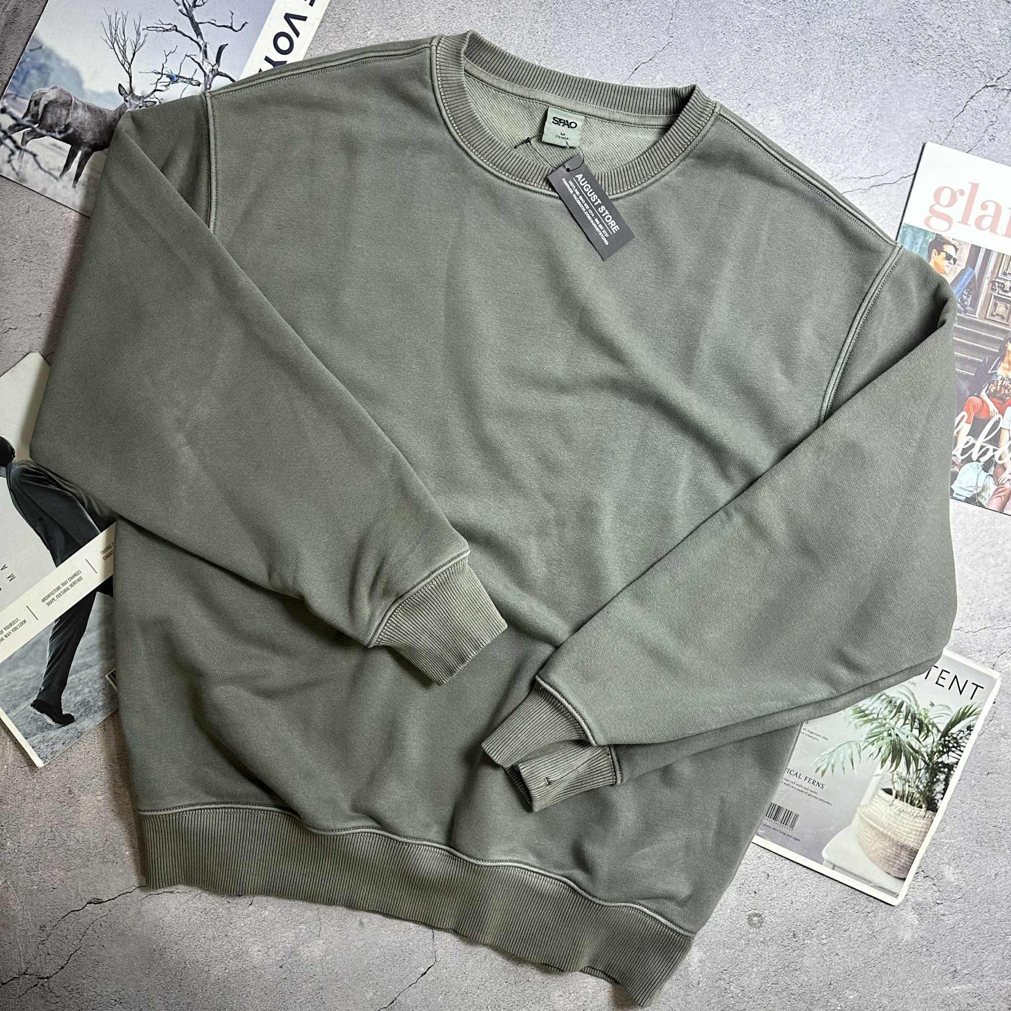 ÁO NỈ SPAO VẢI GIẶT WASH OVERSIZE 5203