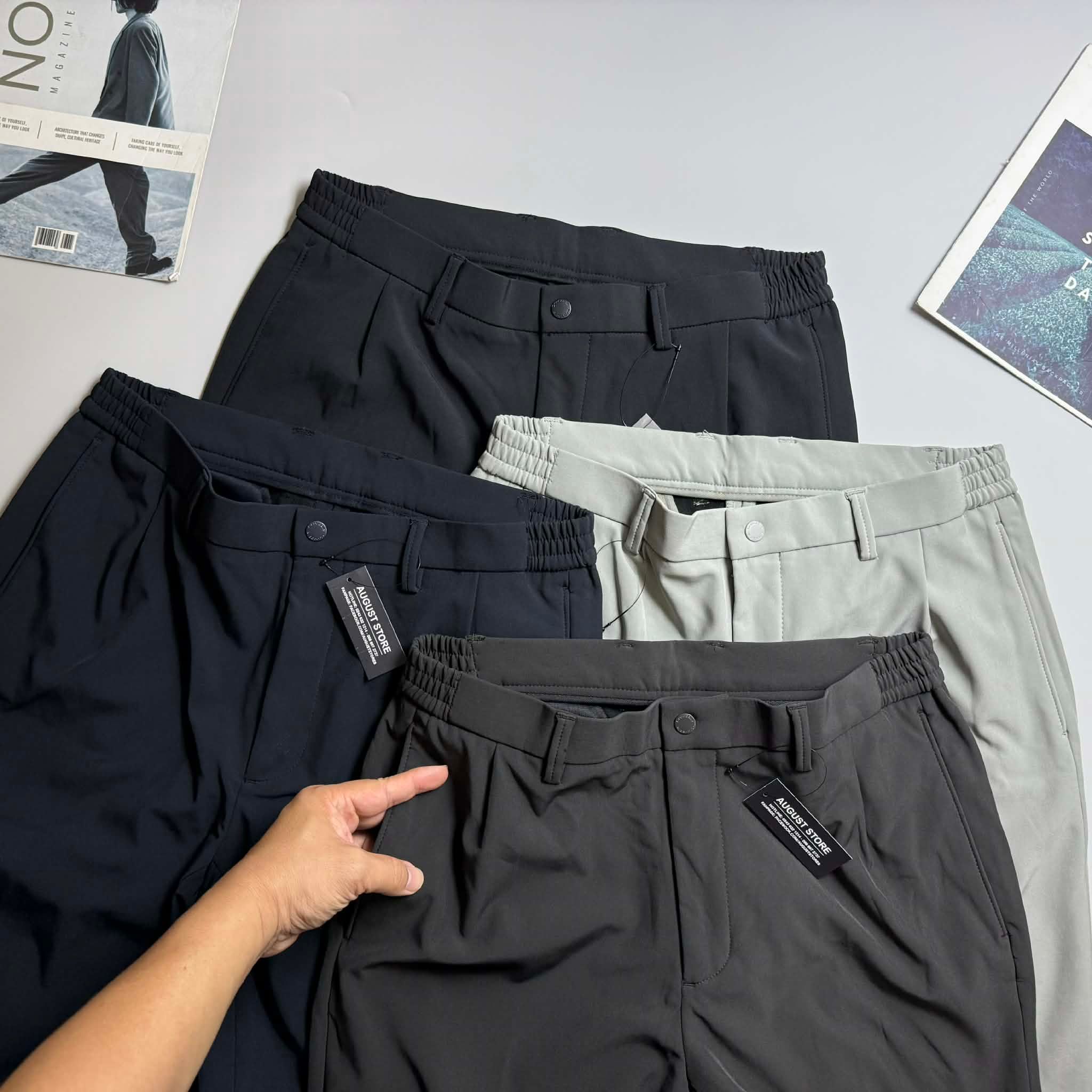 QUẦN VẢI GIÓ LÓT NỈ CẠP CHUN CRO.CODILE 4516