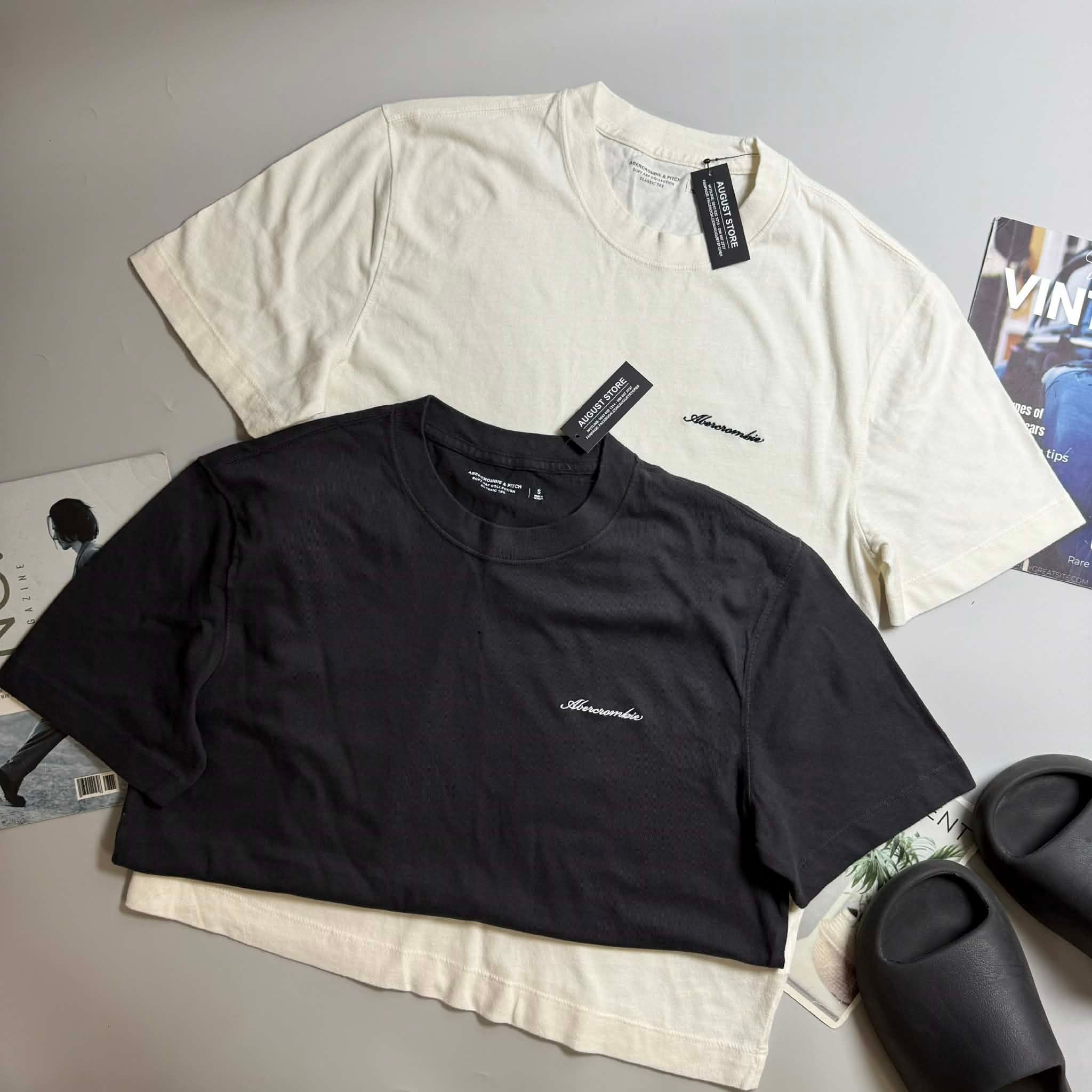 ÁO CỔ TRÒN ABER SLIM LOGO THÊU 6266