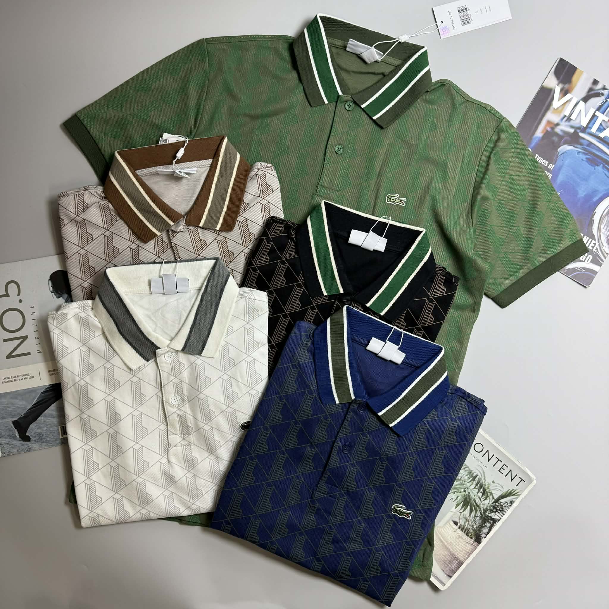 POLO LA.COSTE HỌA TIẾT SLIM 7620