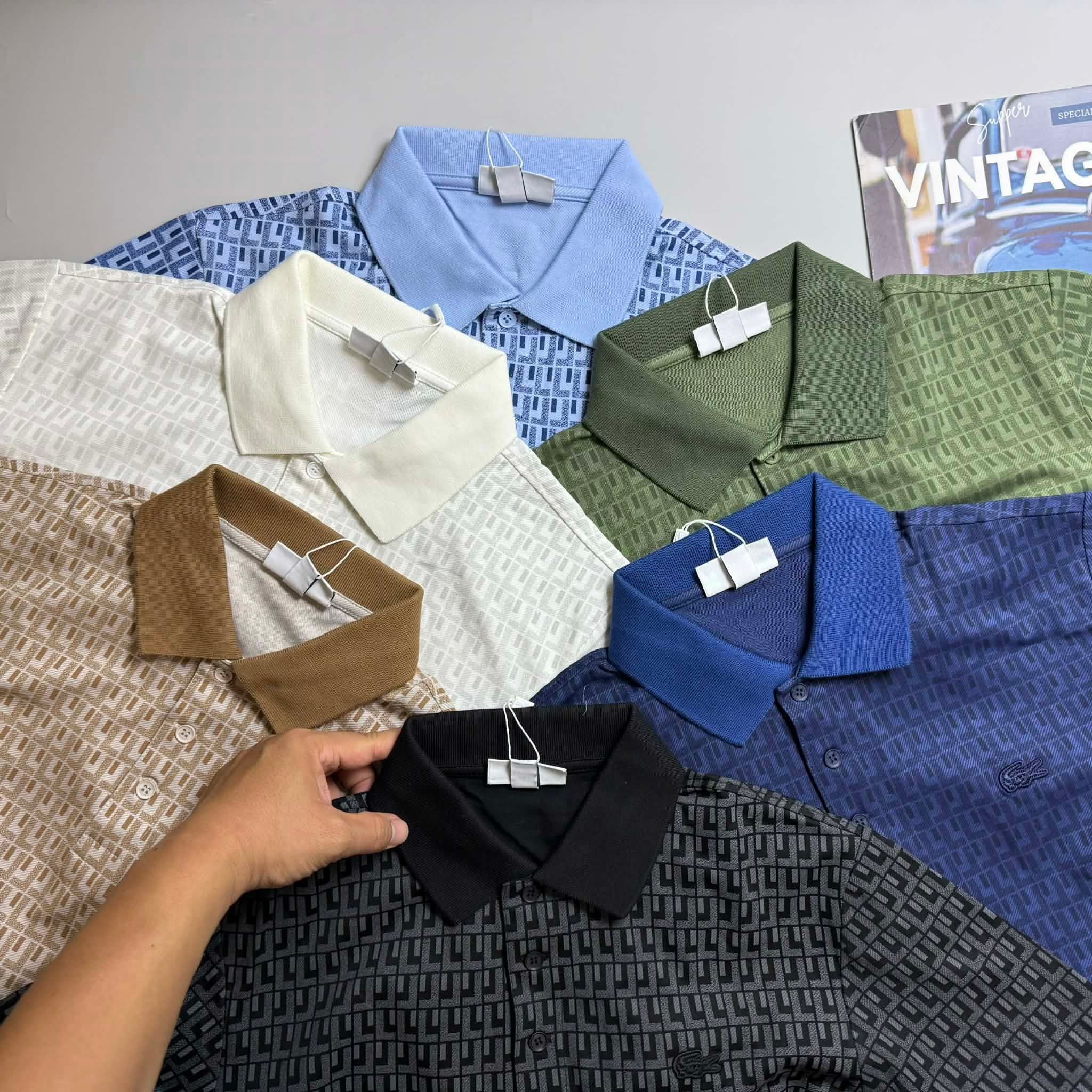 POLO LA.COSTE HỌA TIẾT LOGO NGỰC SLIM 7634