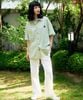 SƠ MI CỘC TAY SLOW.ACID KẺ OVERSIZE 7252