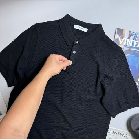 POLO LEN 8.SECONDS ĐEN SLIM 2456